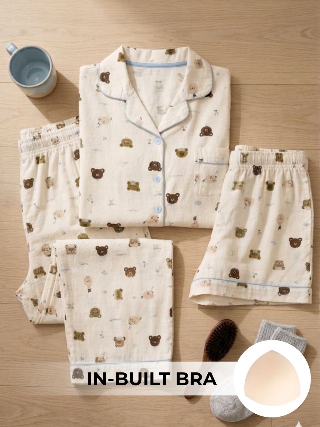 Bearly Padded Nightsuit (3PCS)