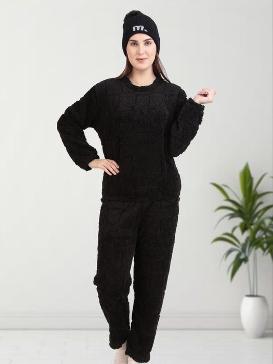 Black Dreamy Hearts Nightsuit