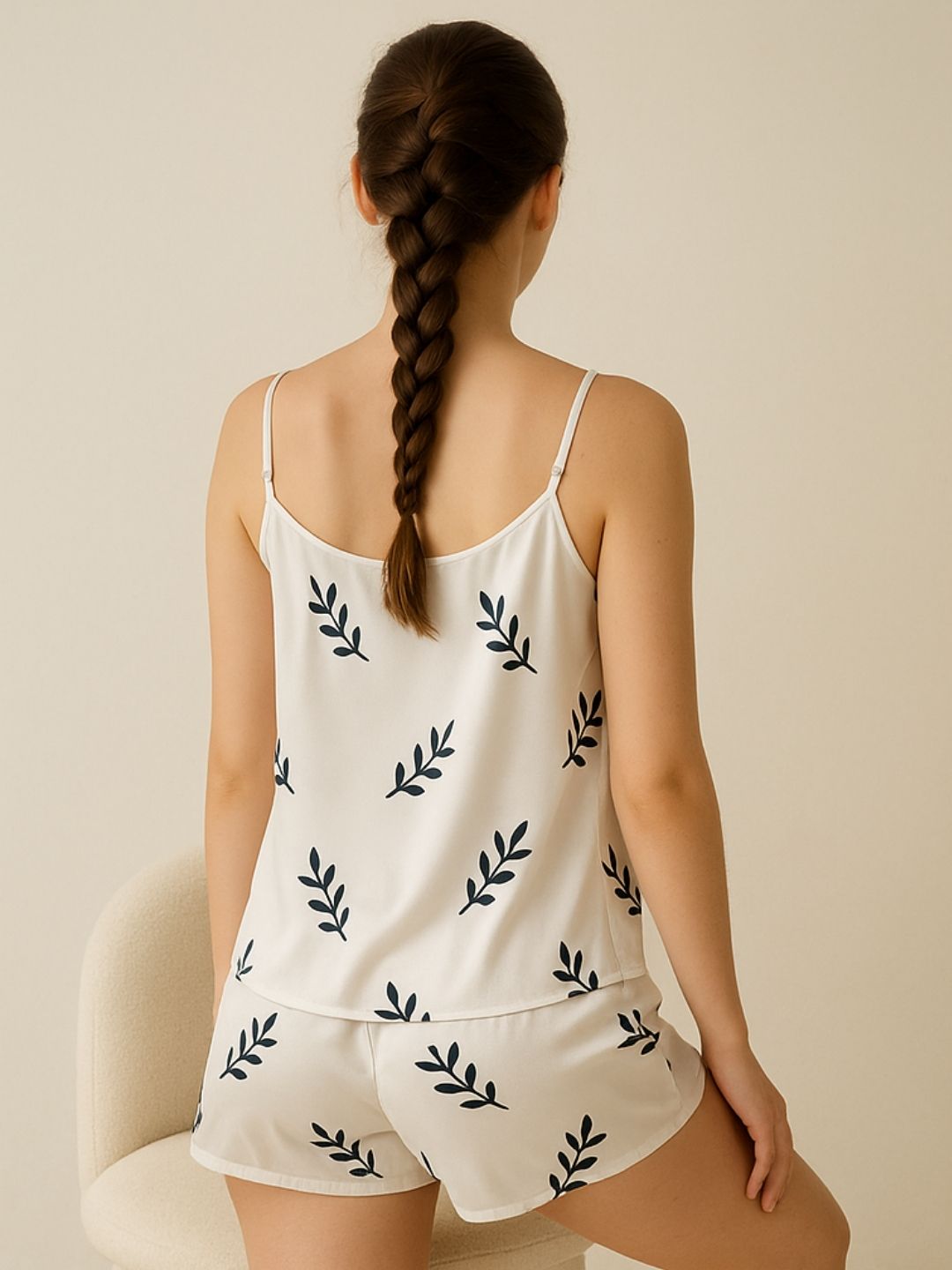 White Leaf Nightsuit