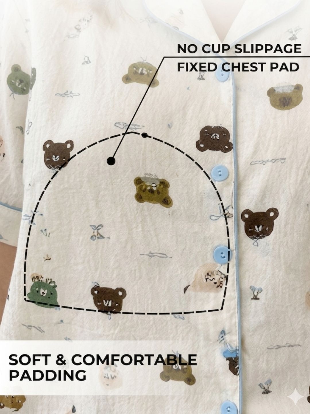 Bearly Padded Nightsuit (3PCS)