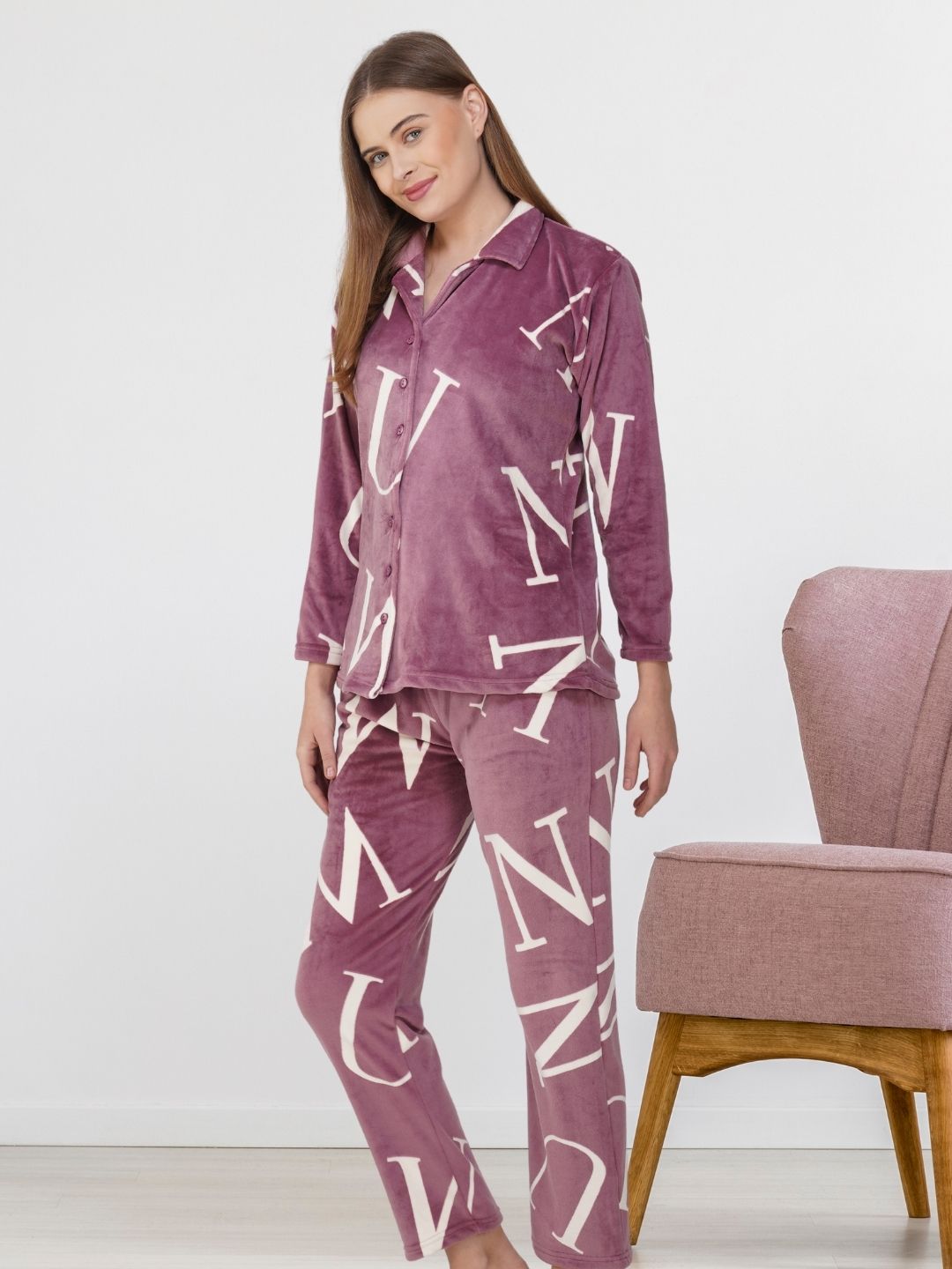 Blush Script Nightsuit