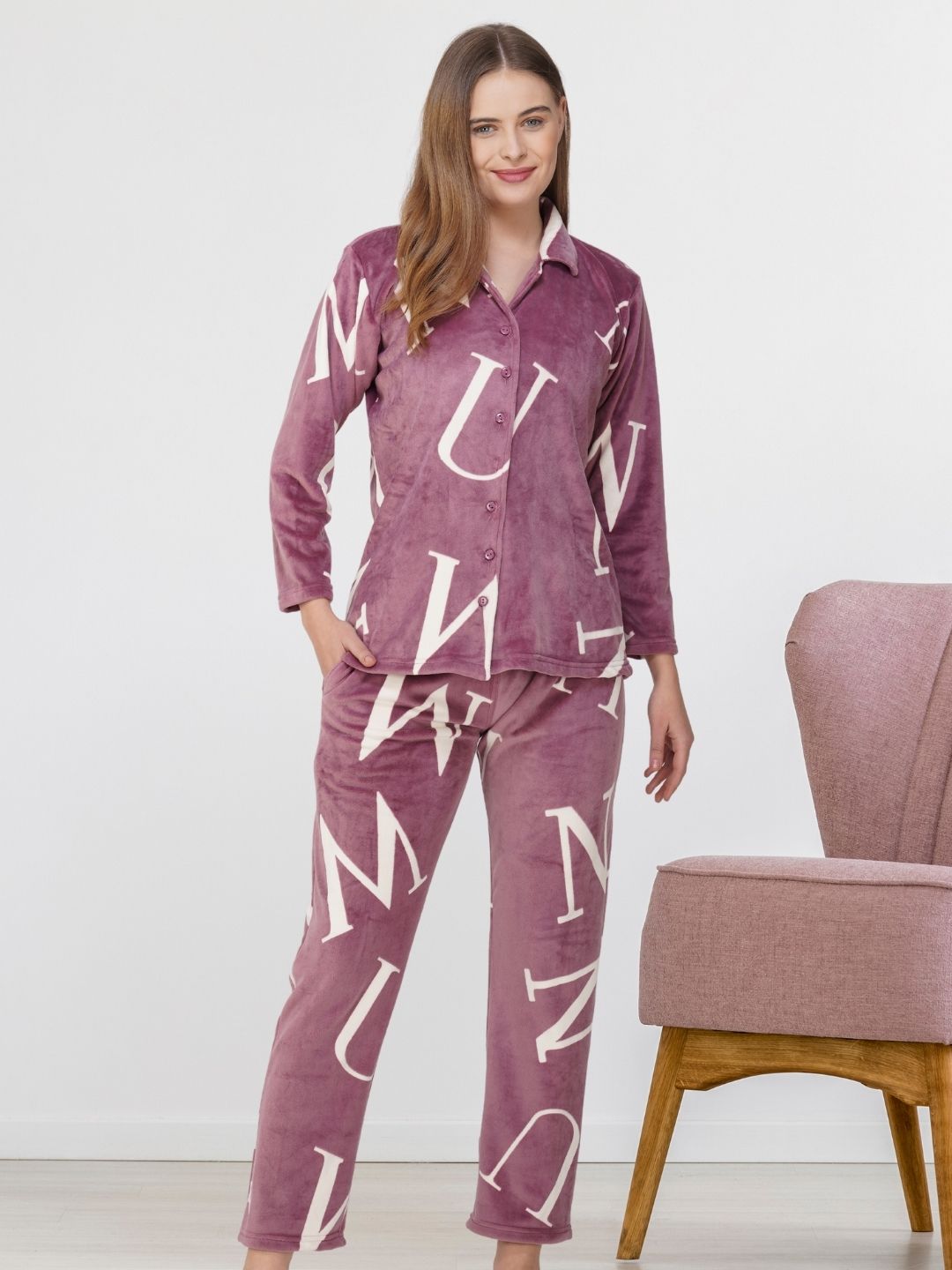 Blush Script Nightsuit