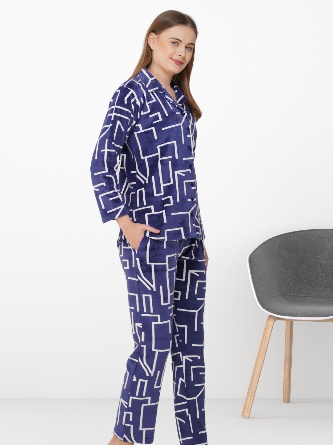 Blue Abstract Nightsuit