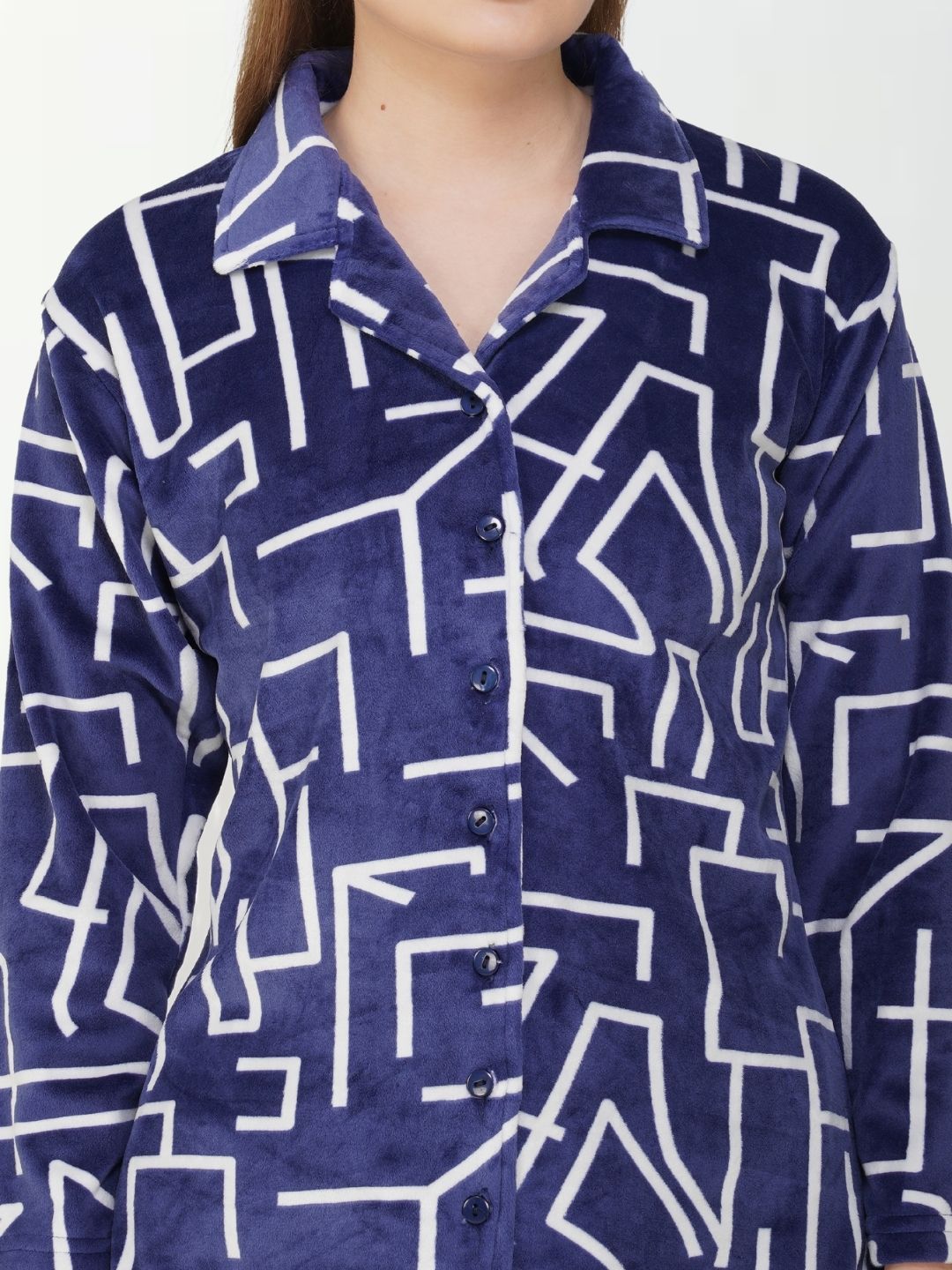 Blue Abstract Nightsuit