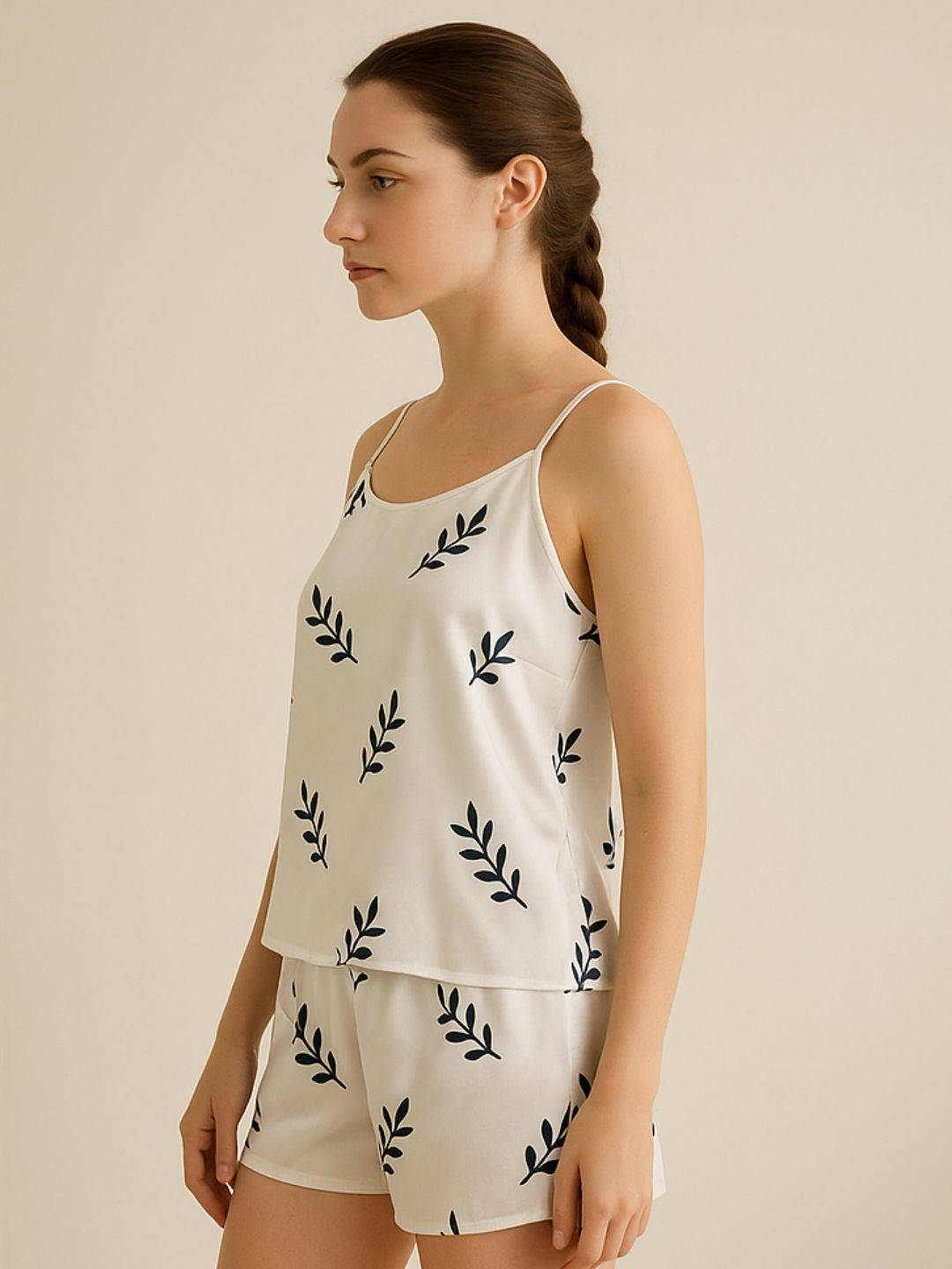 White Leaf Nightsuit