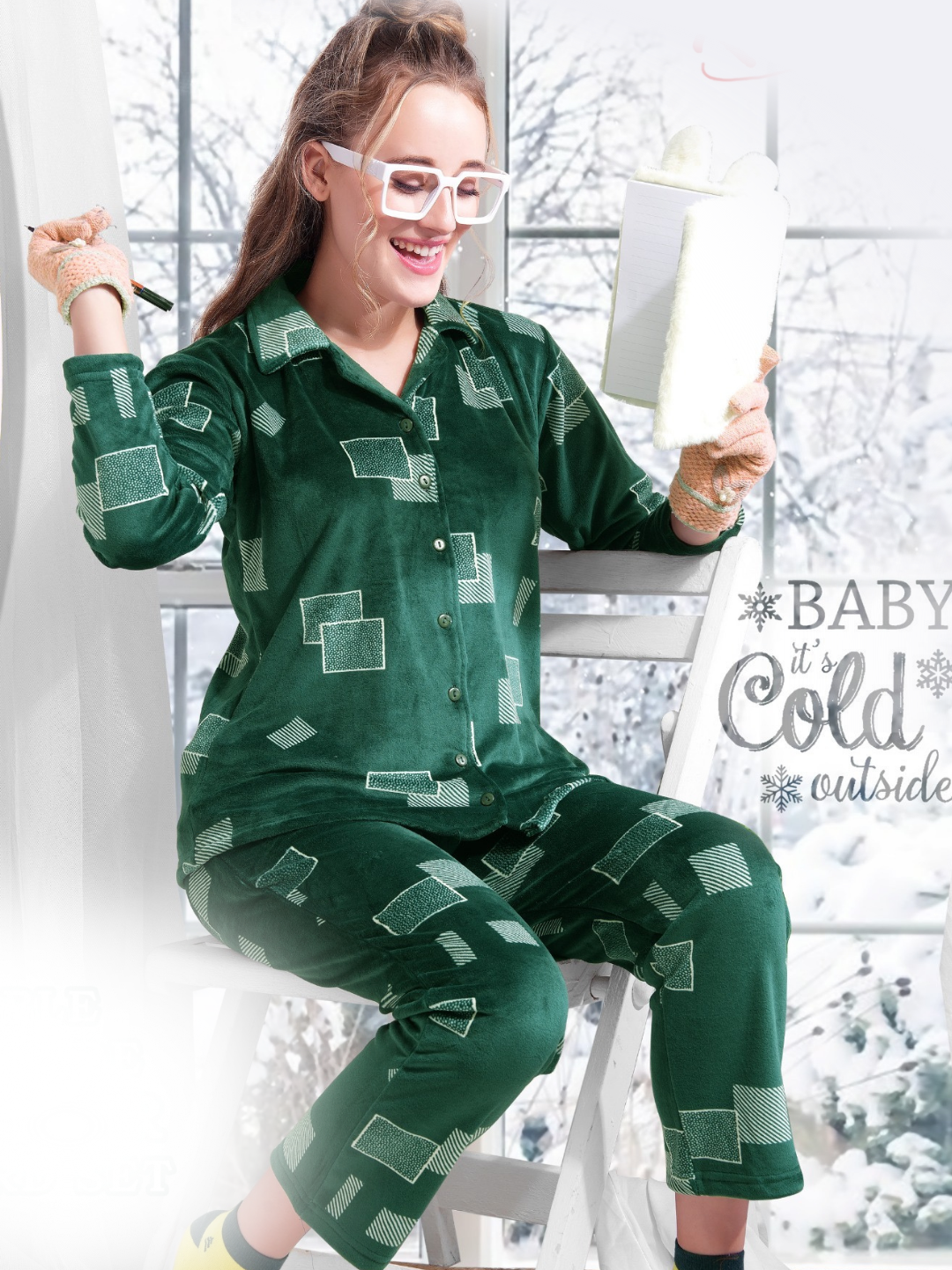 Chic Green Nightsuit