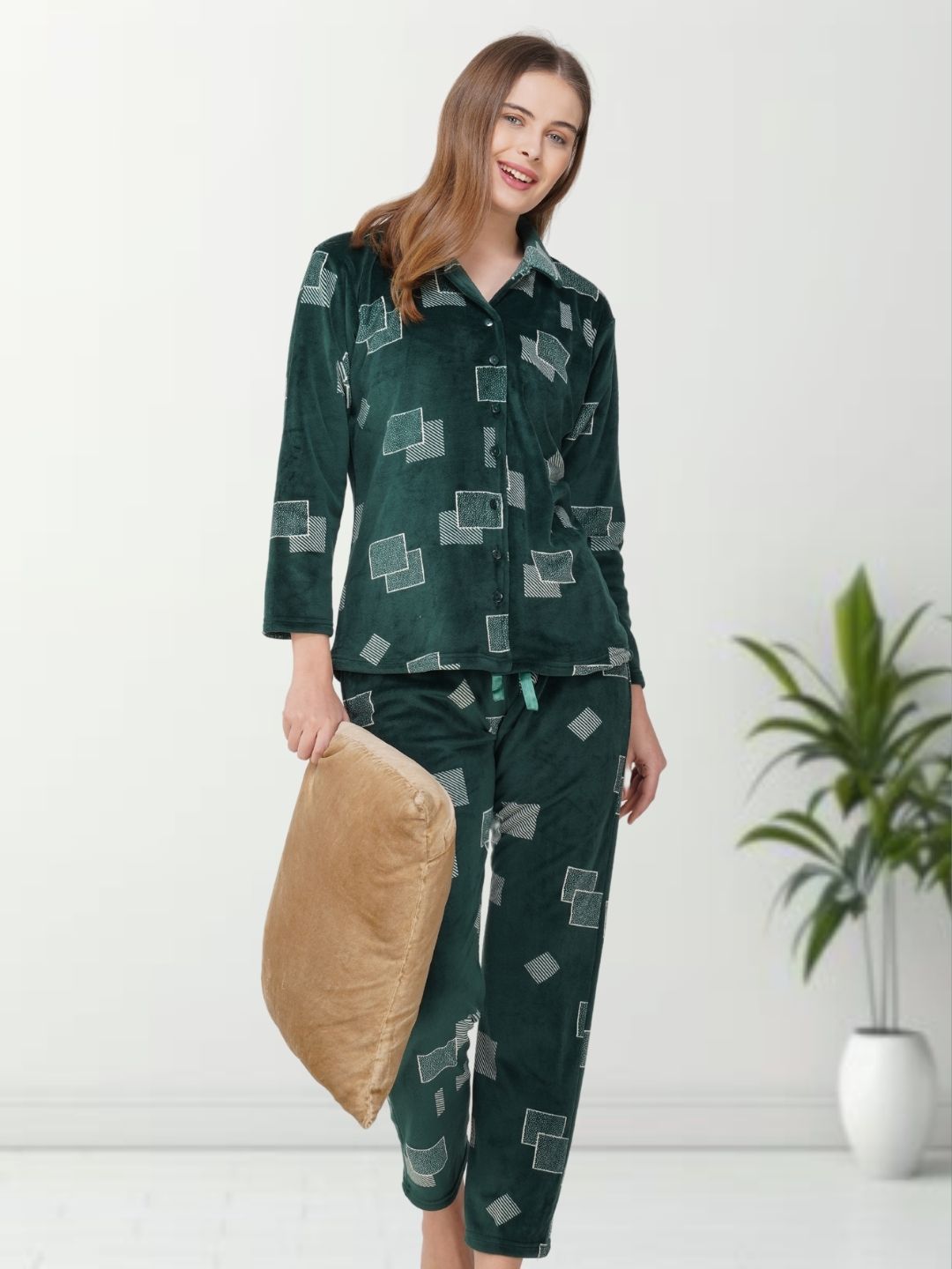 Chic Green Nightsuit