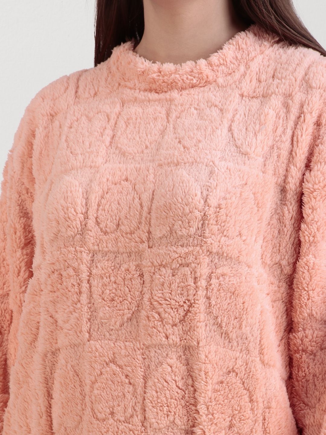 Peach Dreamy Hearts Nightsuit