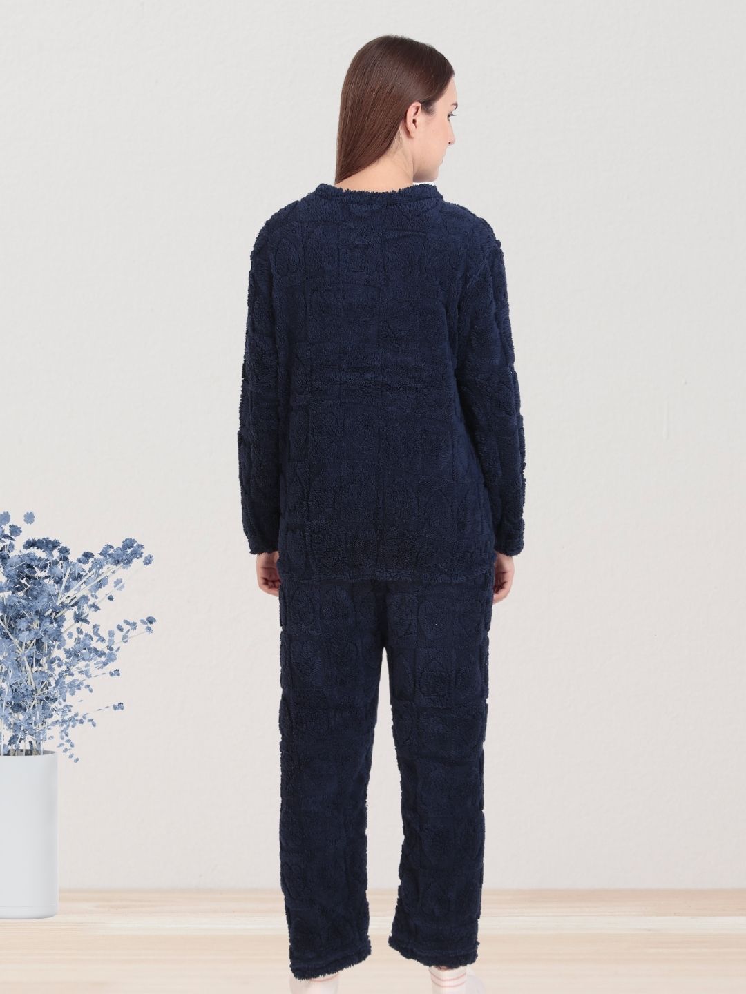 Navy Blue Dreamy Hearts Nightsuit