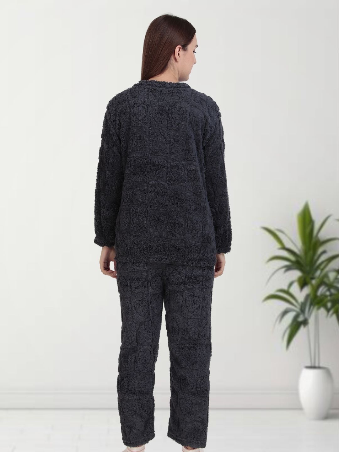 Dark Grey Dreamy Hearts Nightsuit