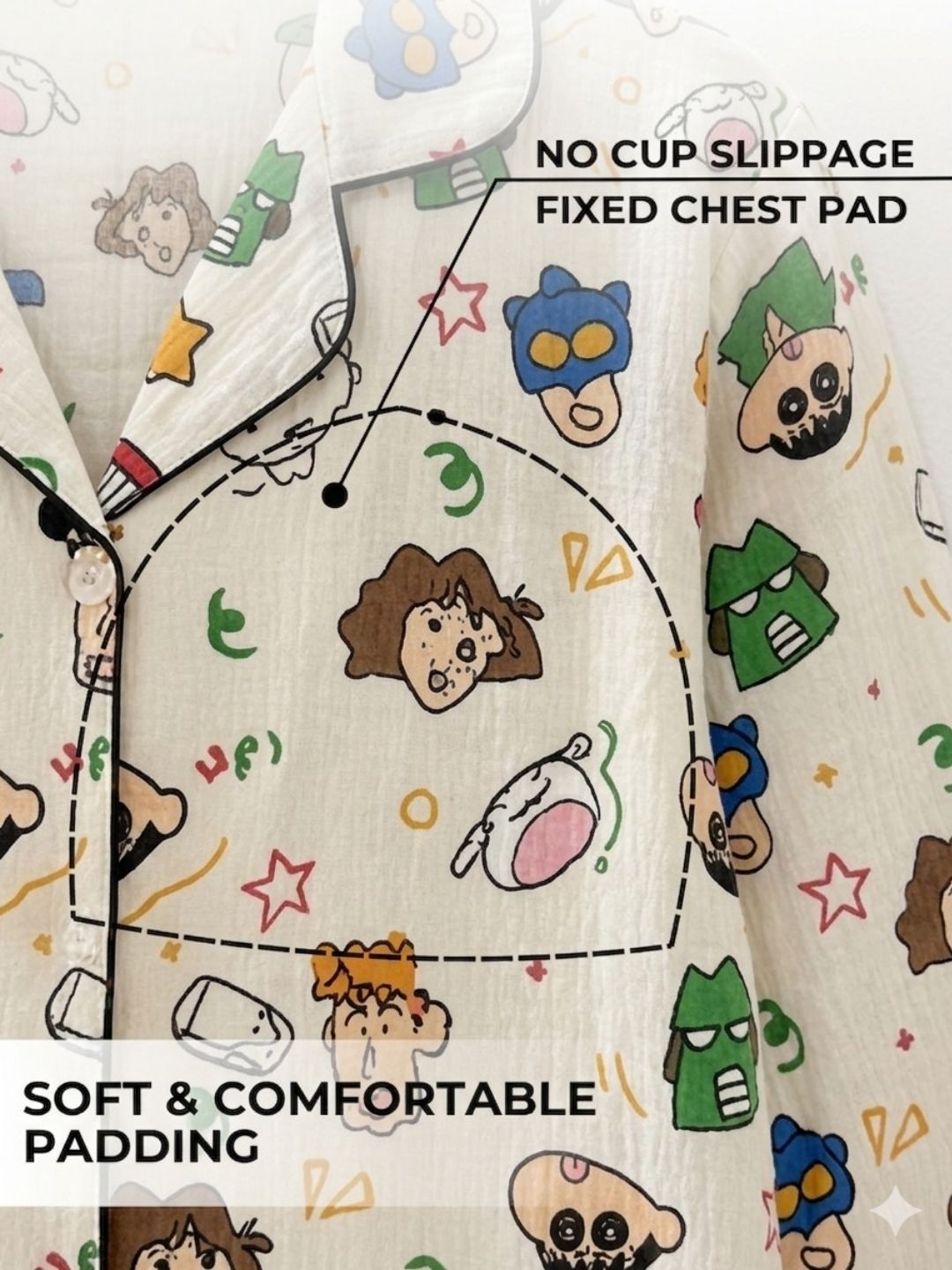 Shin-chan Padded Nightsuit (3PCS)