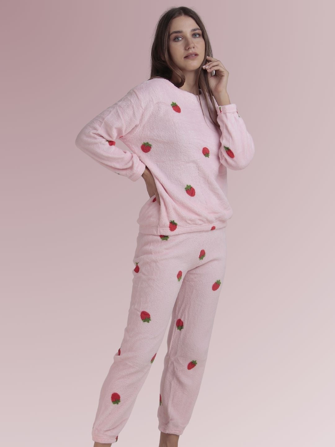 Berry Cute: Baby Pink Nightsuit