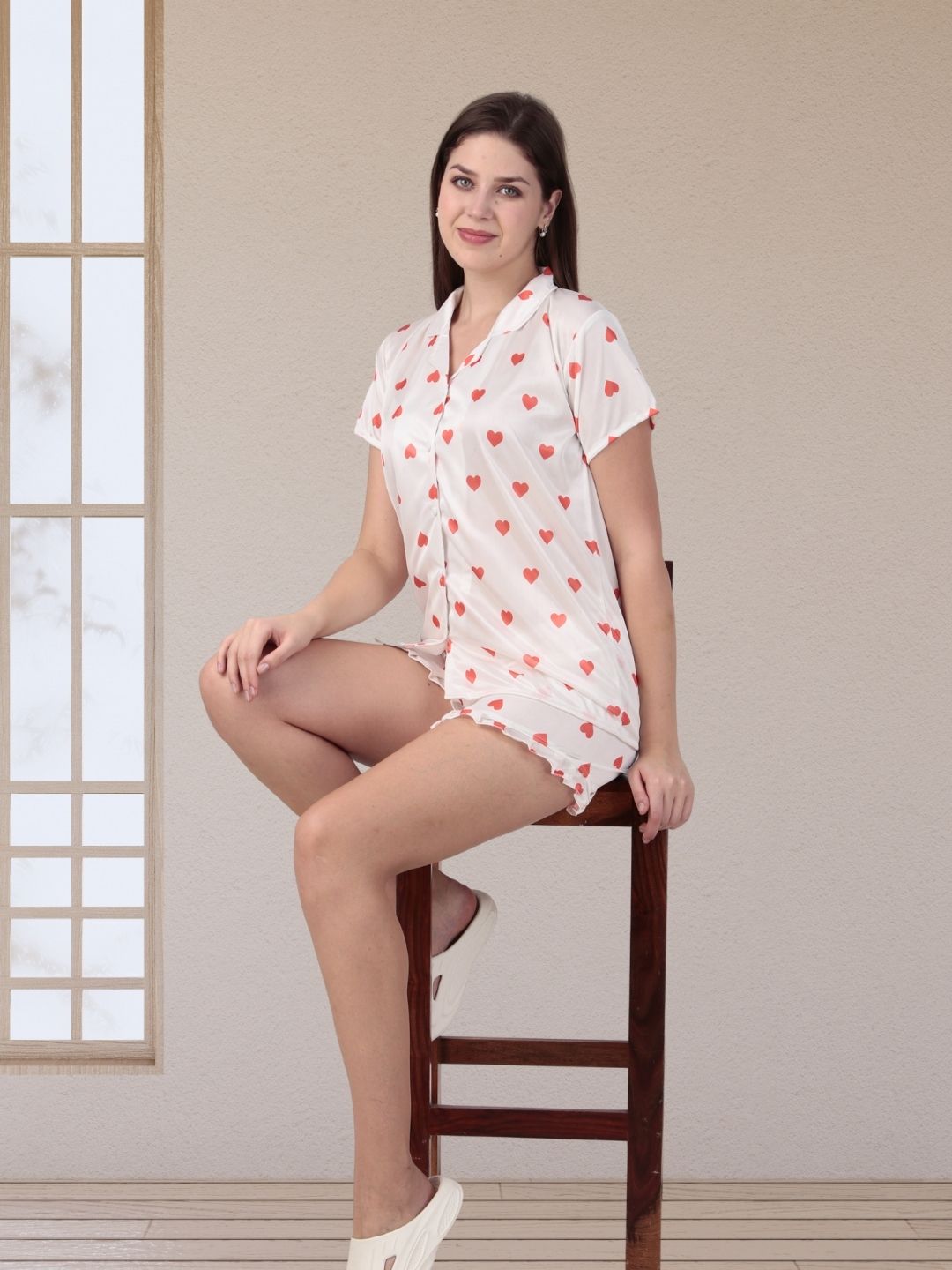 Midnight Romance Satin Nightsuit