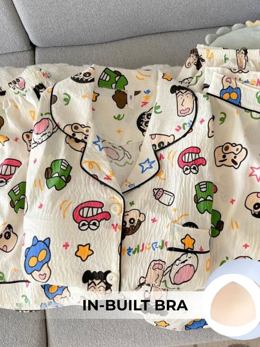 Shin-chan Padded Nightsuit (3PCS)