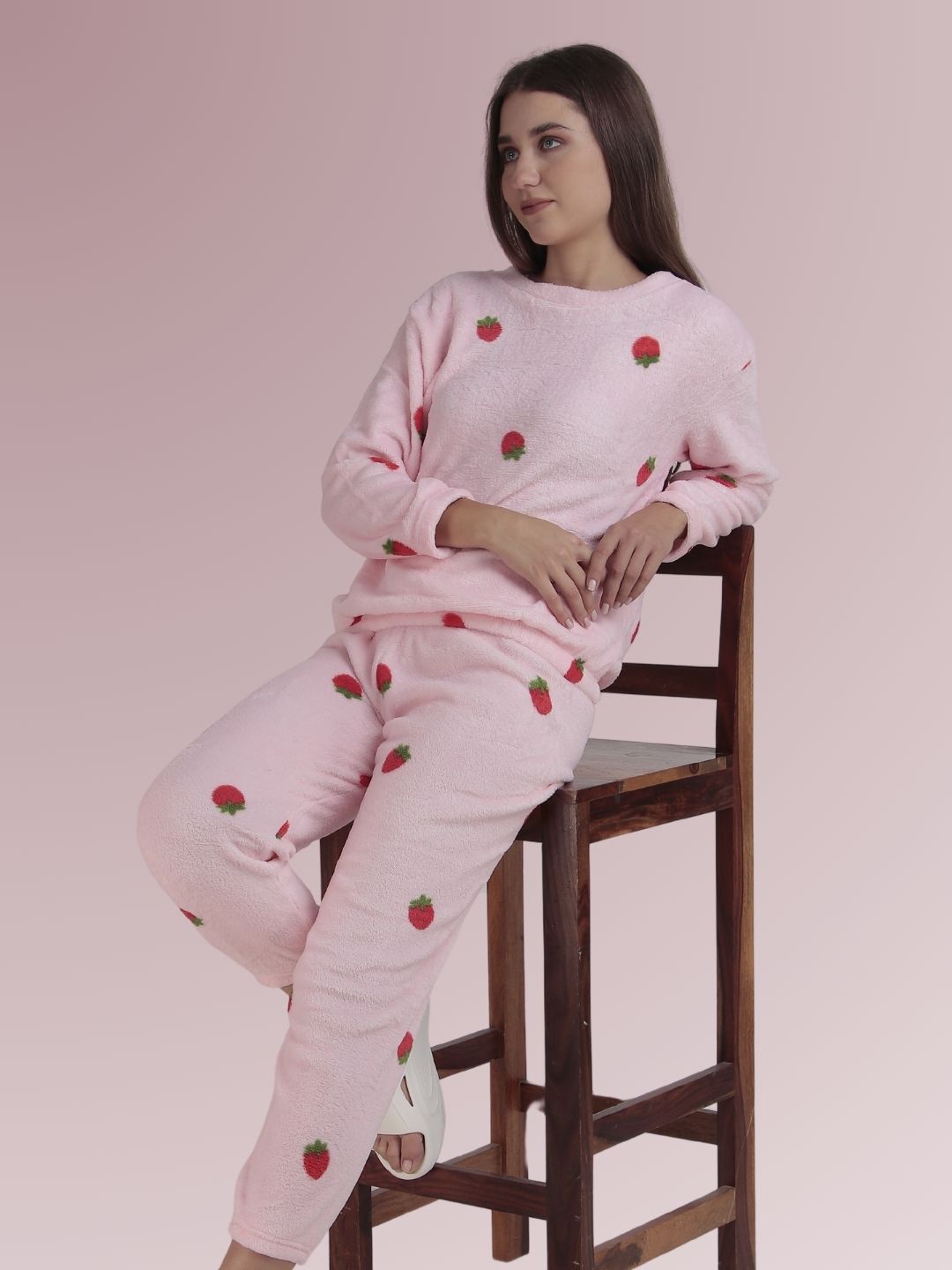 Berry Cute: Baby Pink Nightsuit