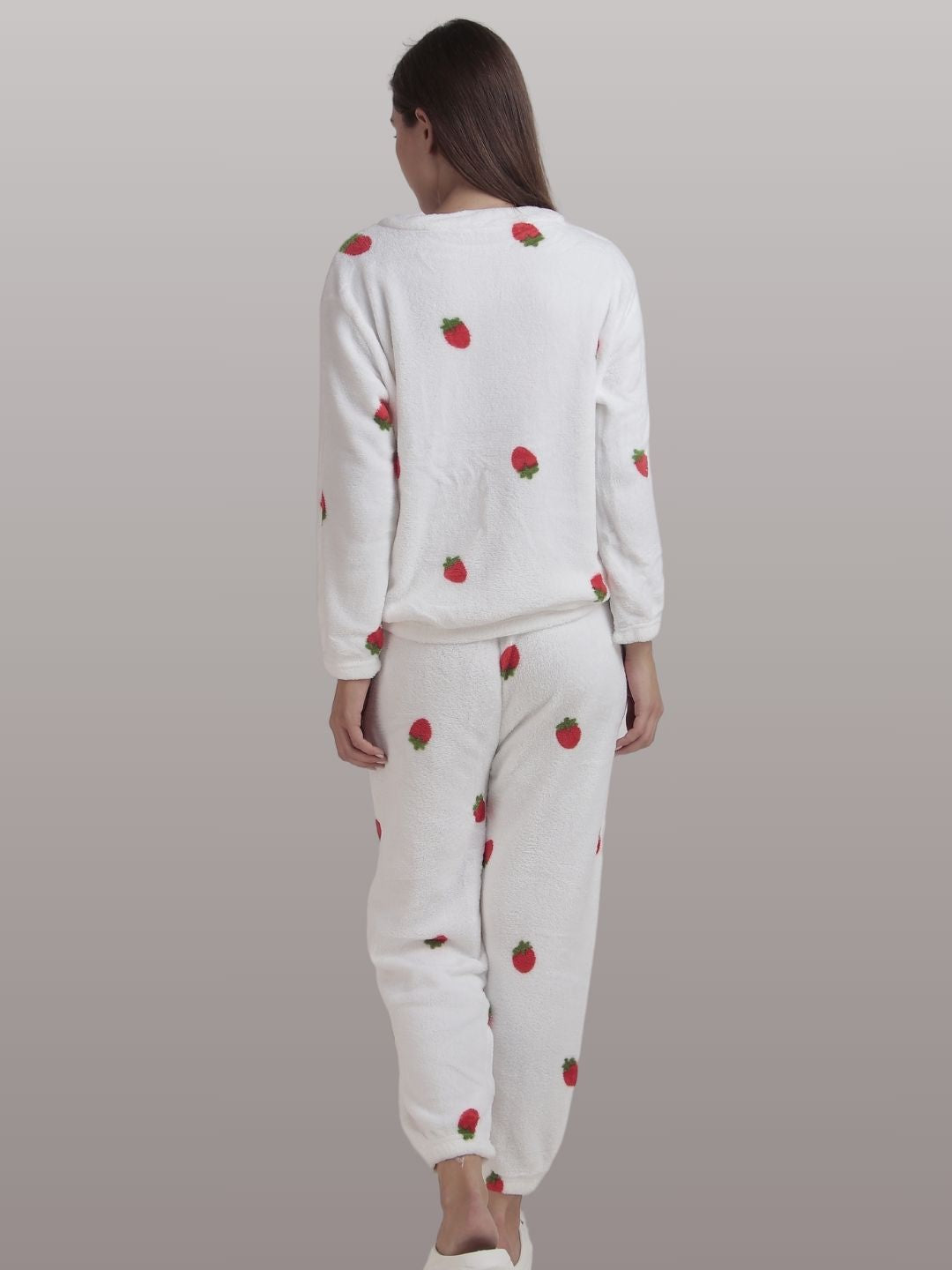 Berry Cute: White Nightsuit