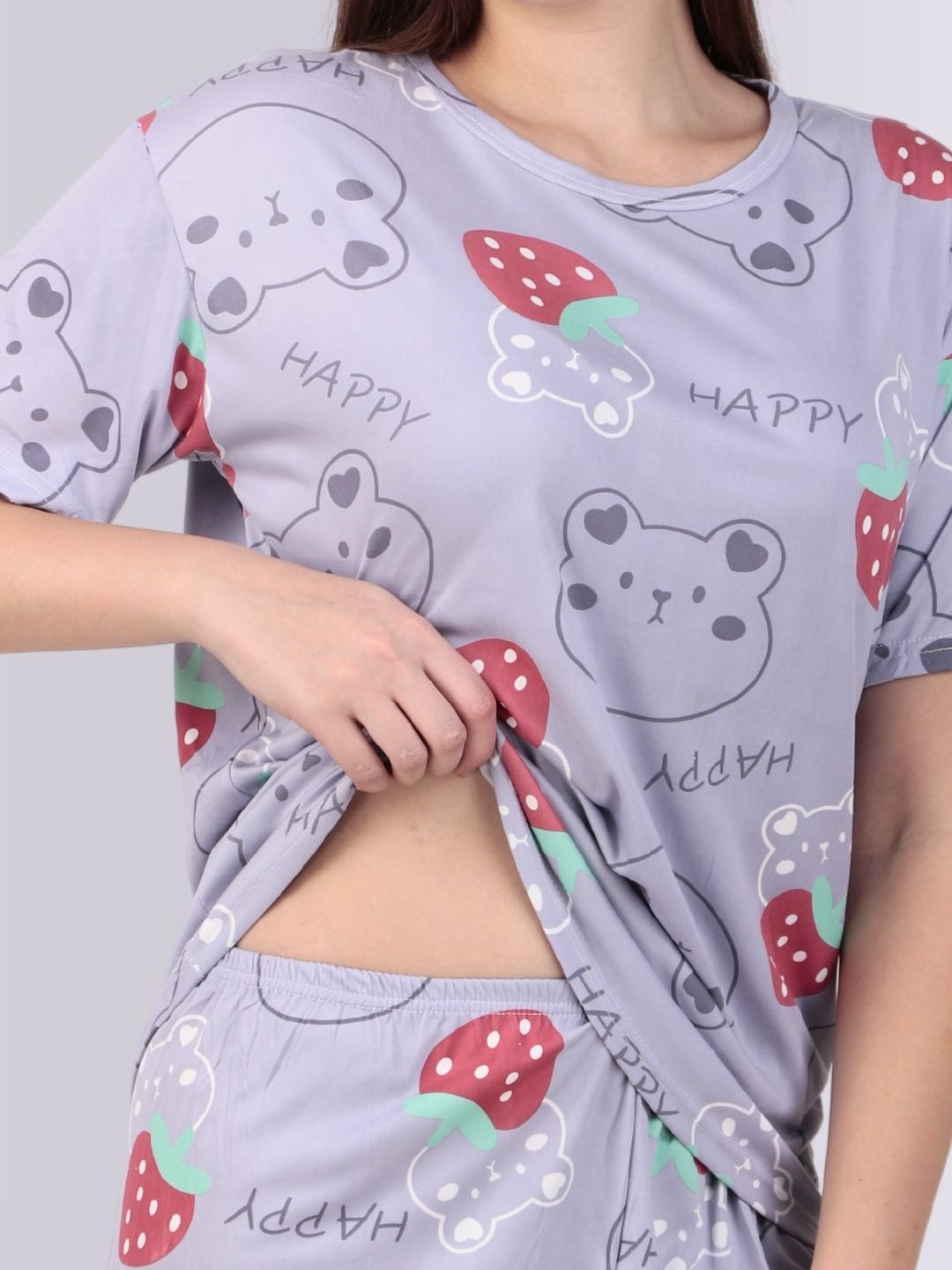 Purple Teddy Nightsuit