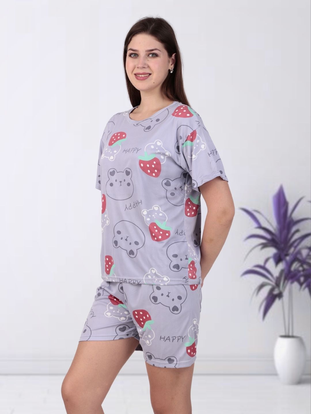 Purple Teddy Nightsuit