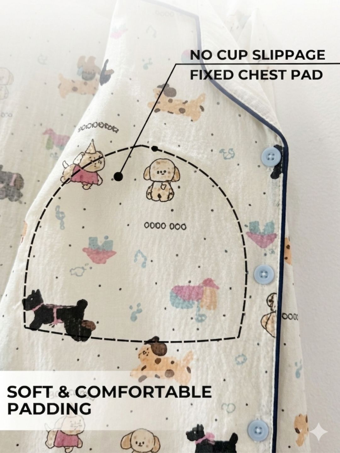 Puppy Love Padded Nightsuit (3PCS)