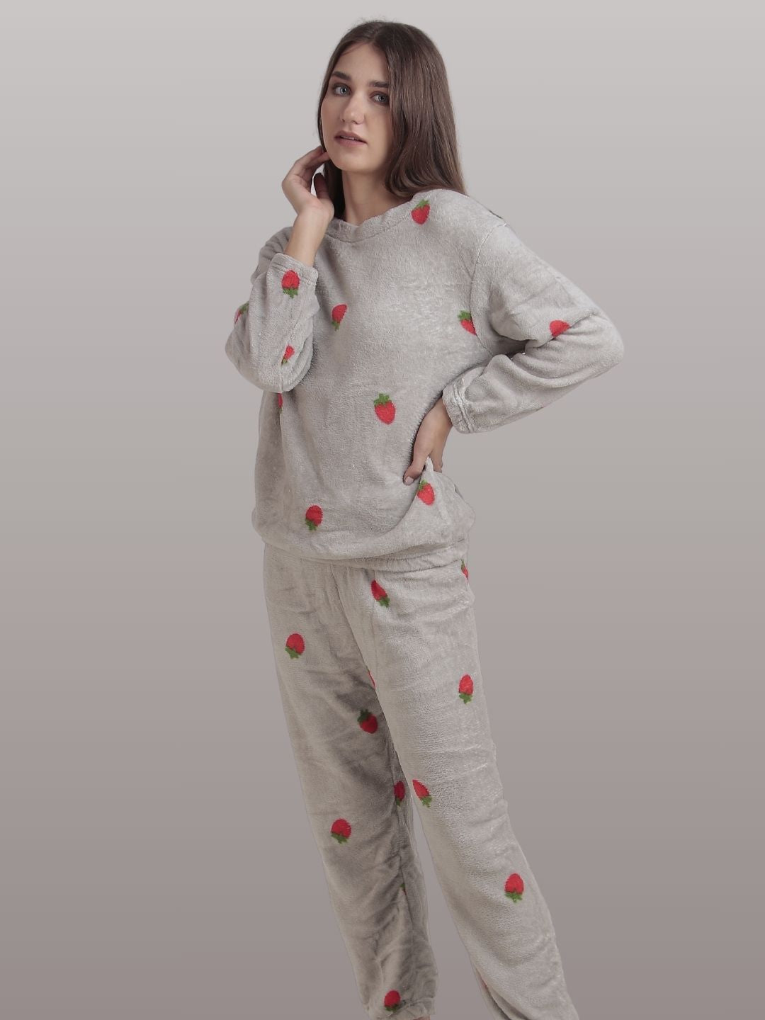 Berry Cute: Grey Nightsuit