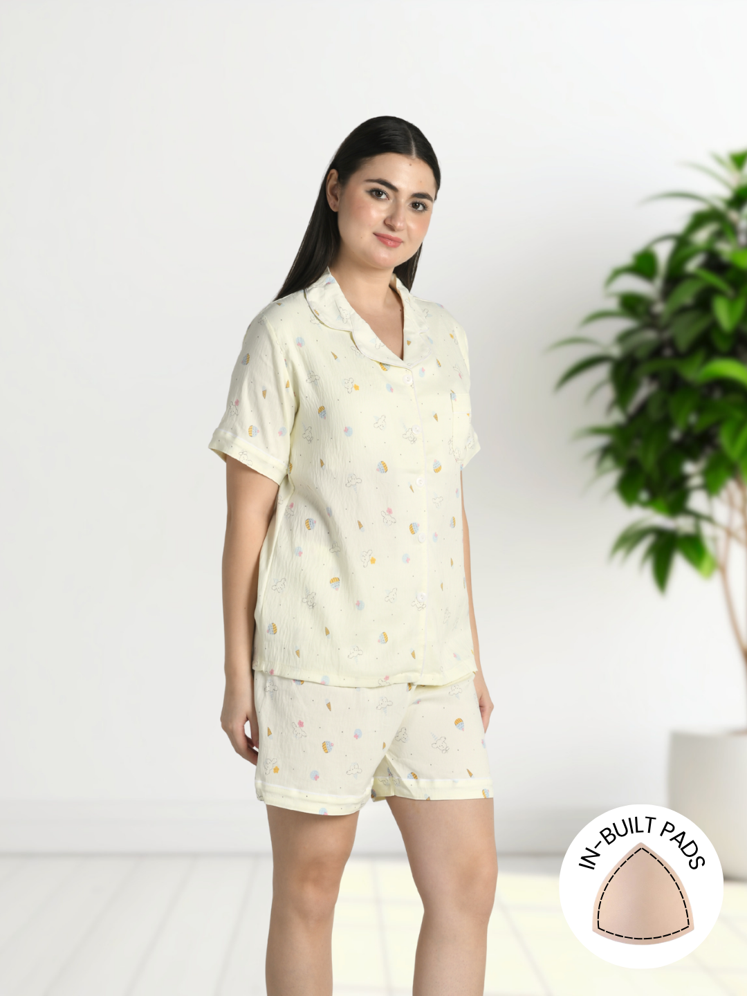 Cupcake Cuddles Padded Nightsuit (3 Pc Set)