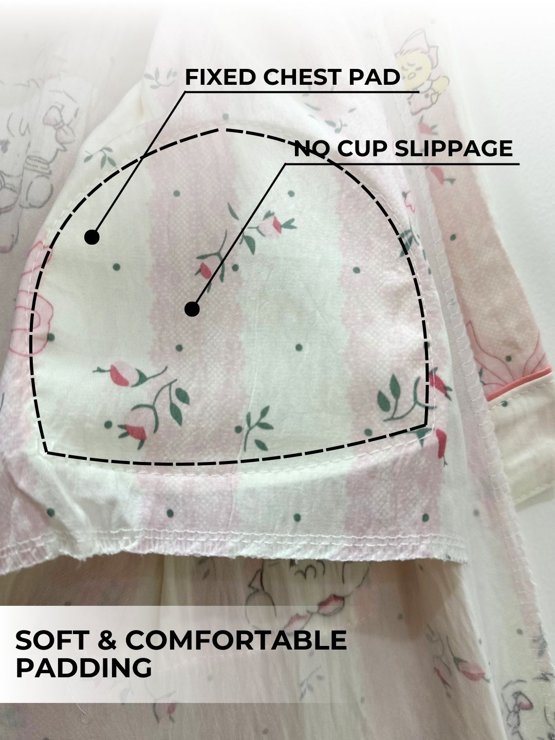 Blossom Bunny Padded Nightsuit Set (3PCS)