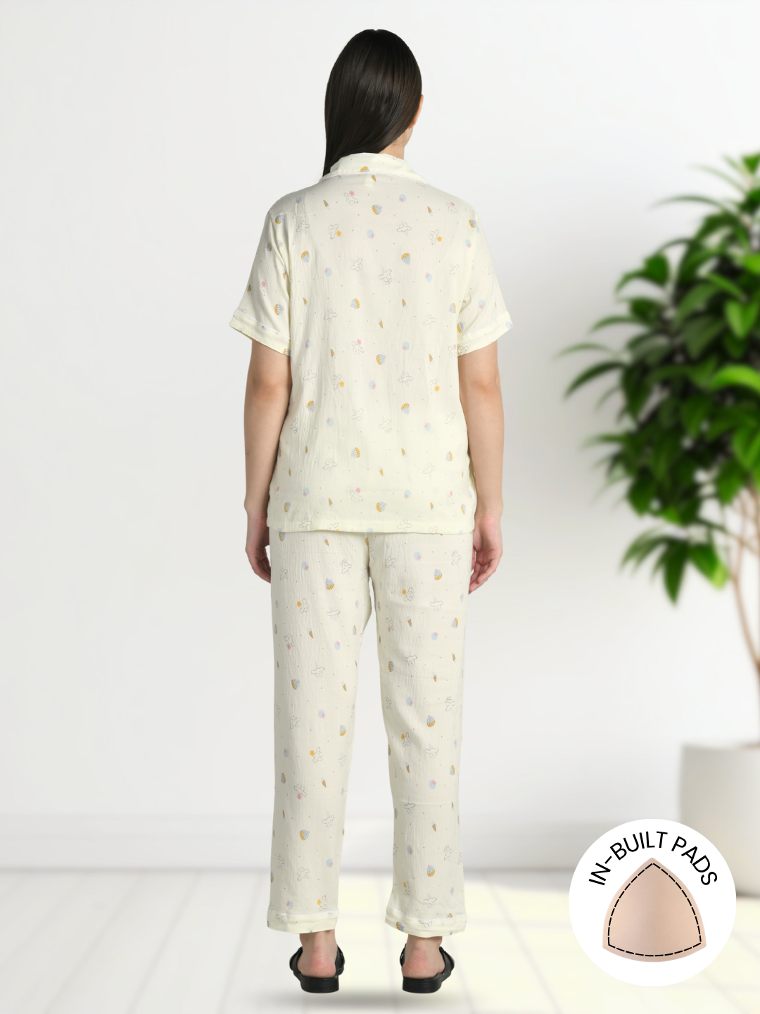 Cupcake Cuddles Padded Nightsuit (3 Pc Set)