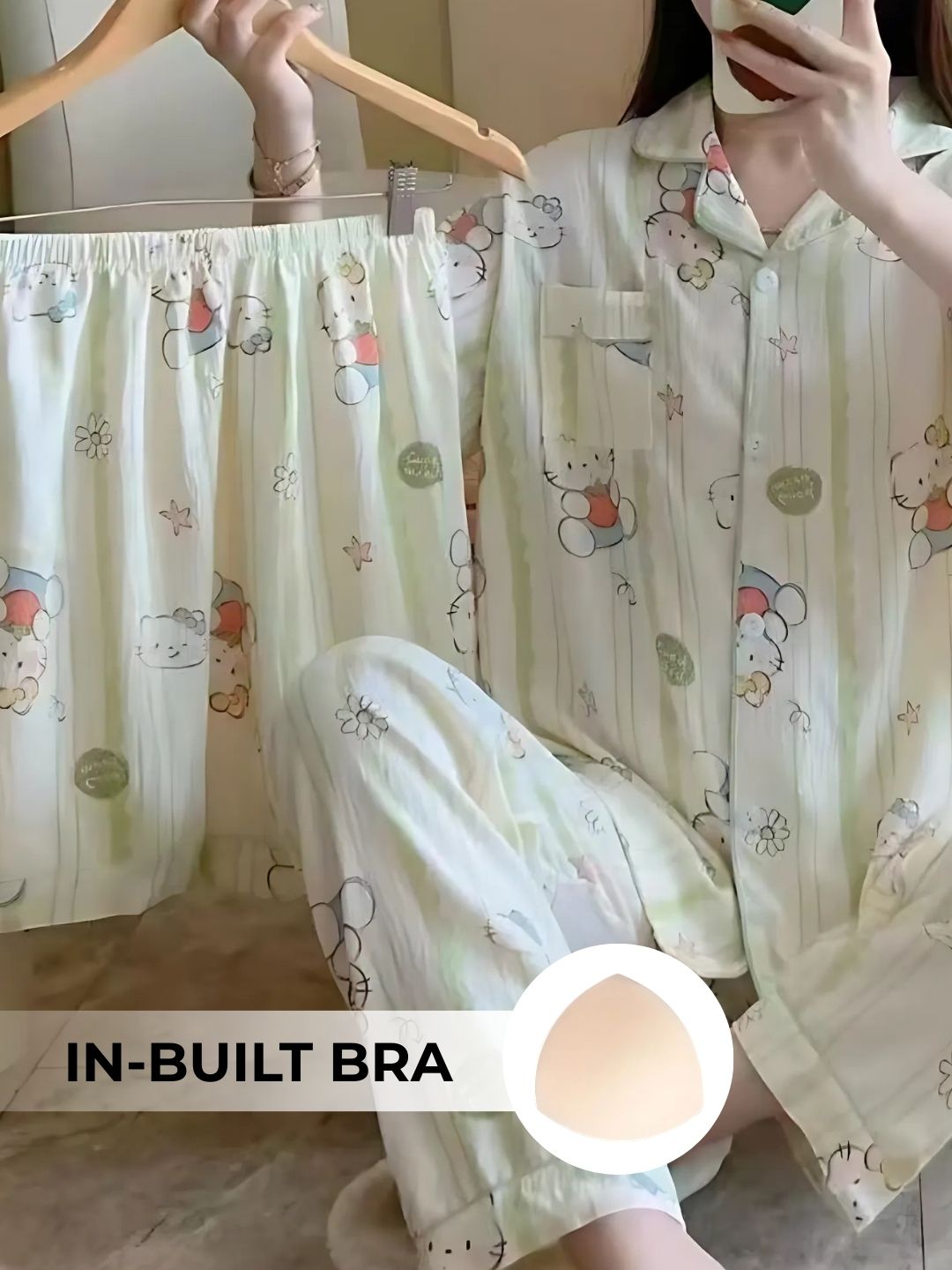 Pawfect Dreams Padded Nightsuit Set (3PCS)