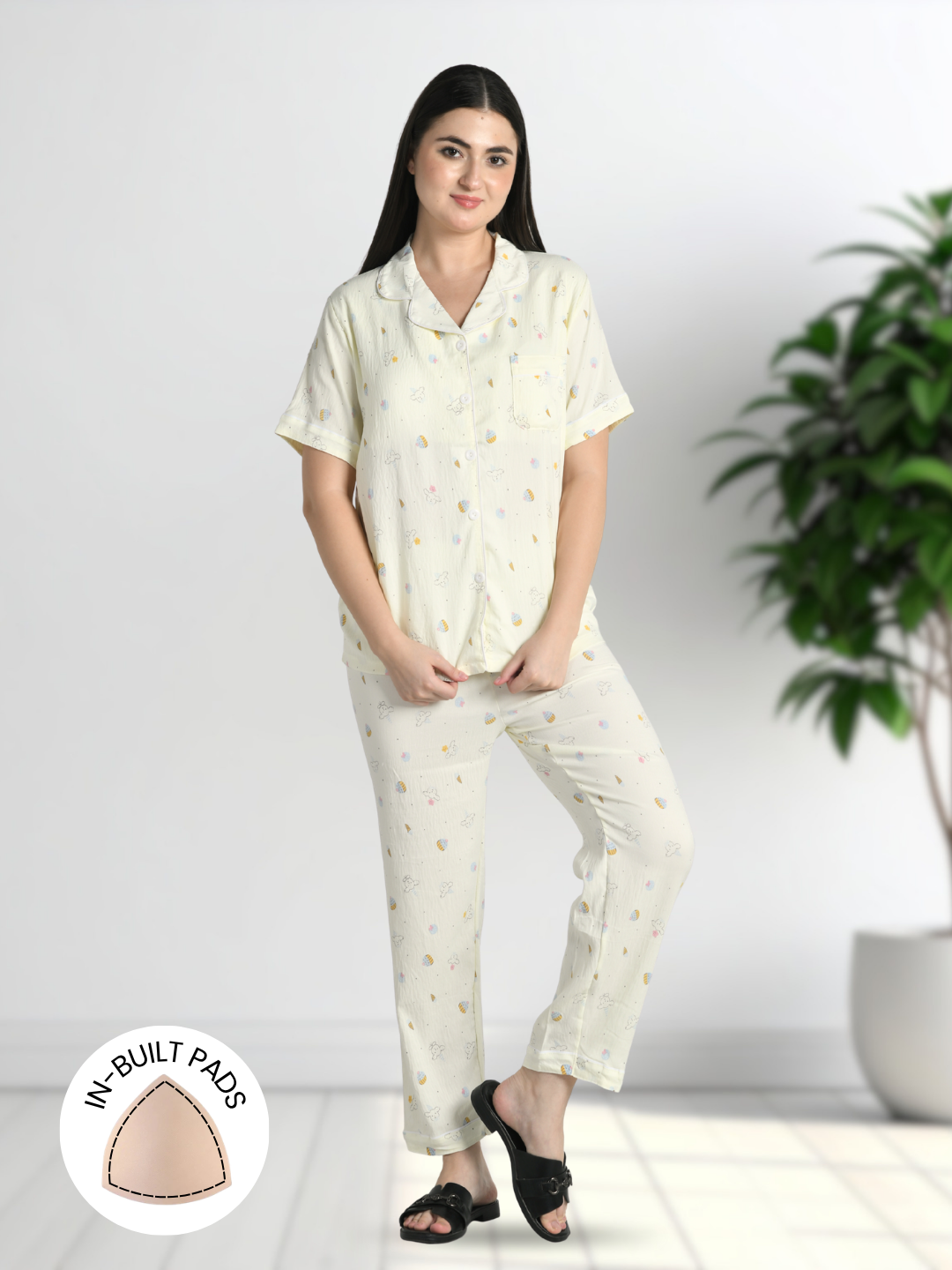 Cupcake Cuddles Padded Nightsuit (3 Pc Set)