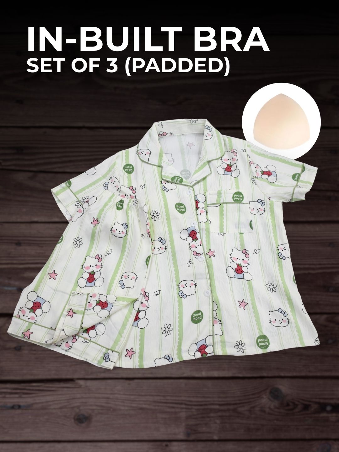 Pawfect Dreams Padded Nightsuit Set (3PCS)