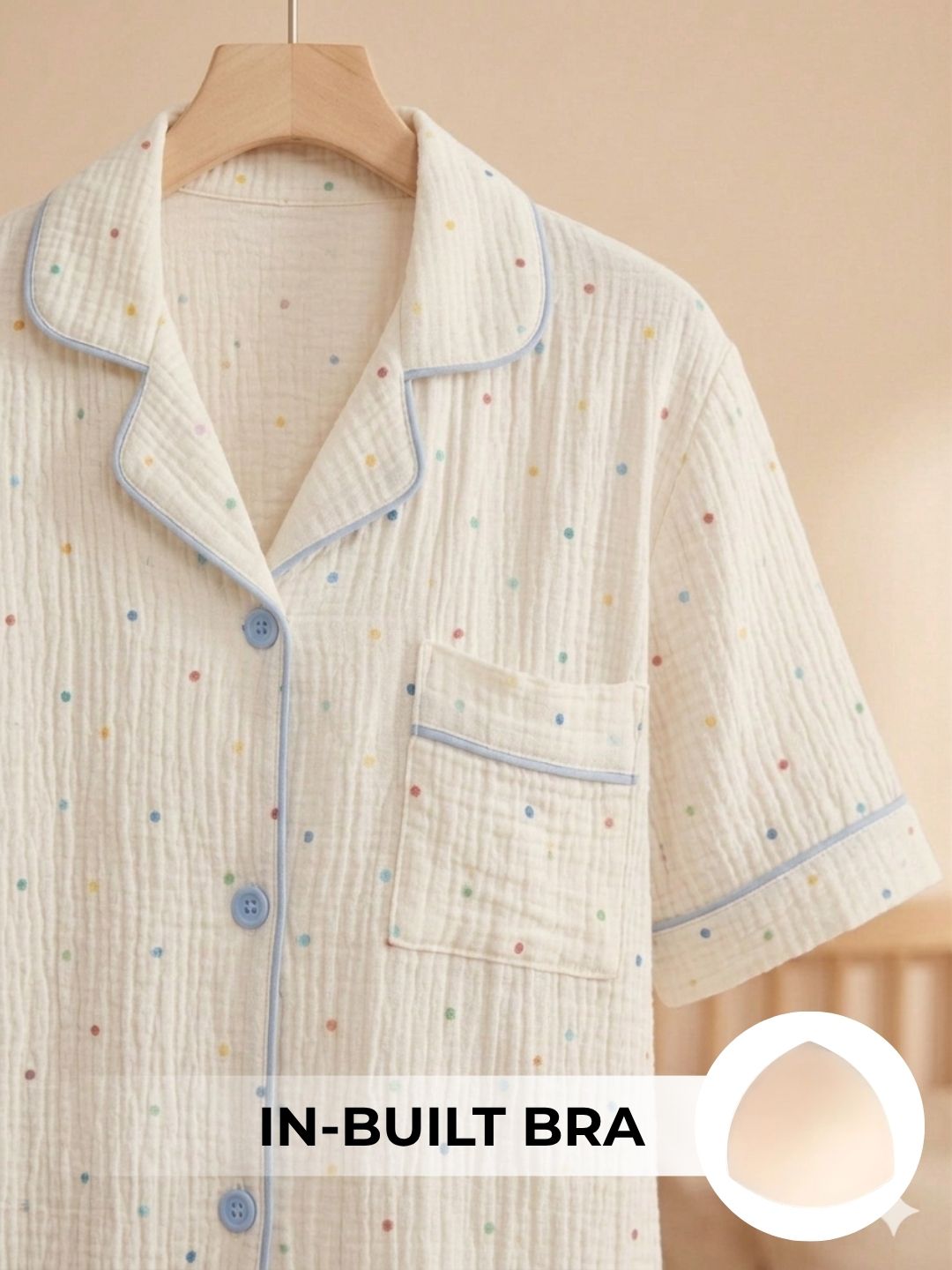 Dotty Dreams Padded Nightsuit (3PCS)