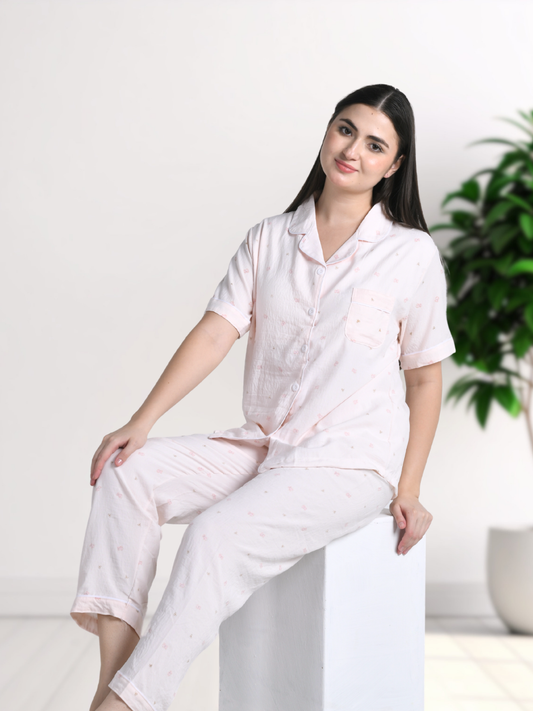 Teddy Charm Padded Nightsuit (3 Pc Set)