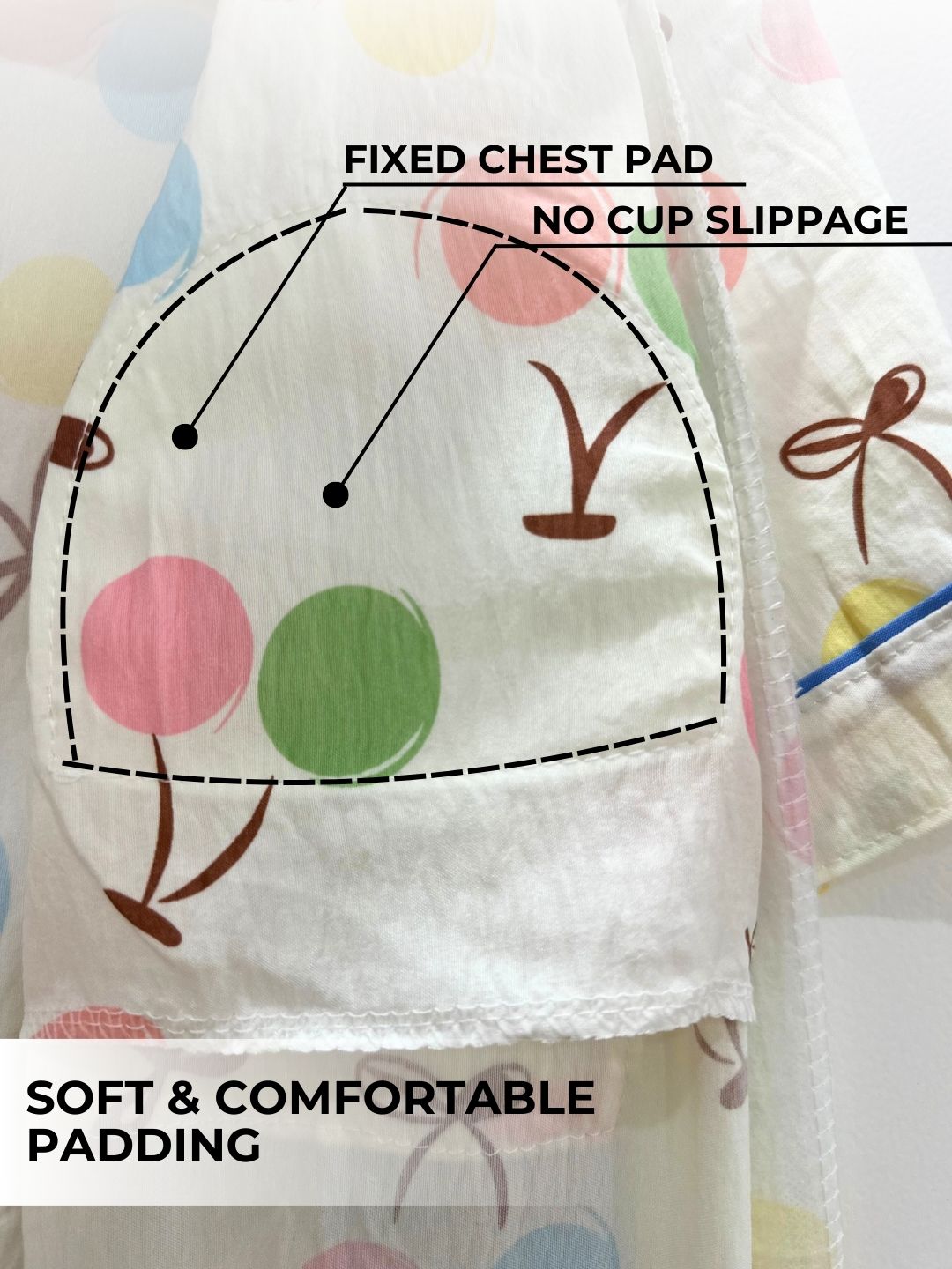 Bubble Pop Padded Nightsuit Set (3PCS)