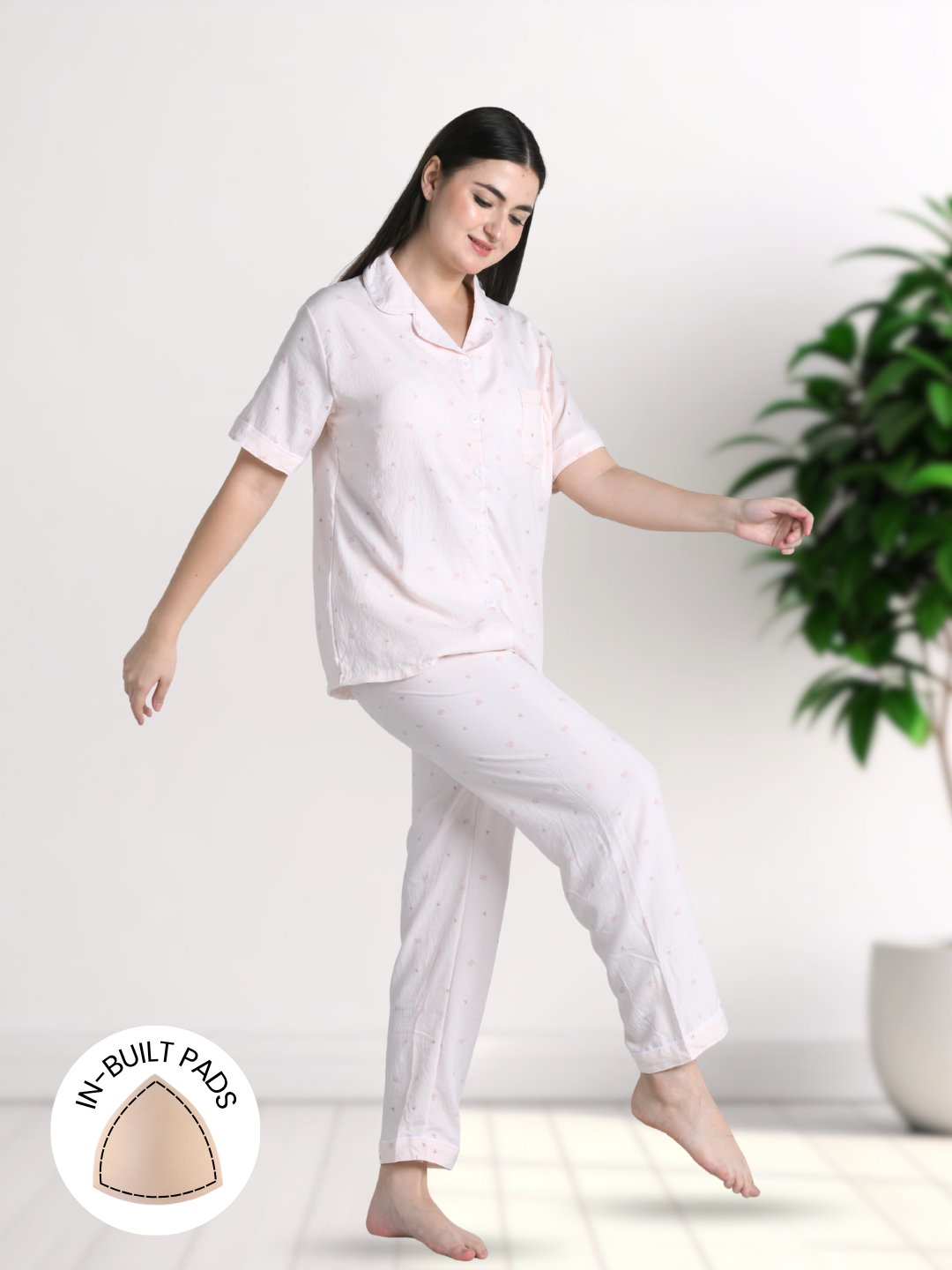 Teddy Charm Padded Nightsuit (3 Pc Set)