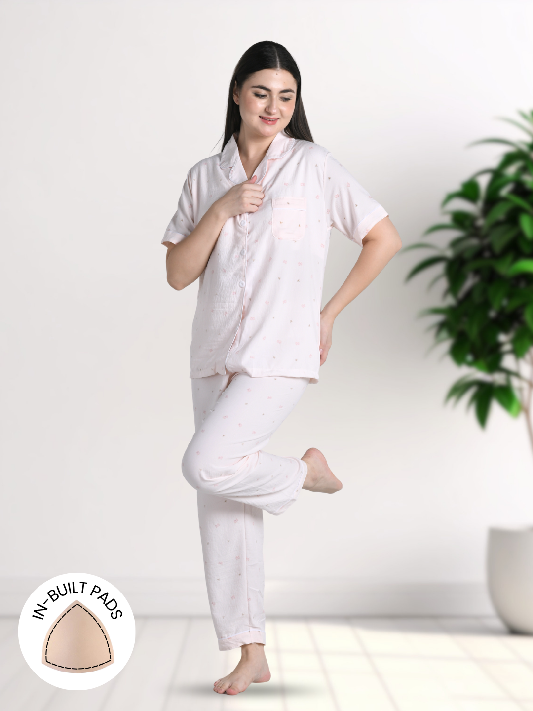 Teddy Charm Padded Nightsuit (3 Pc Set)