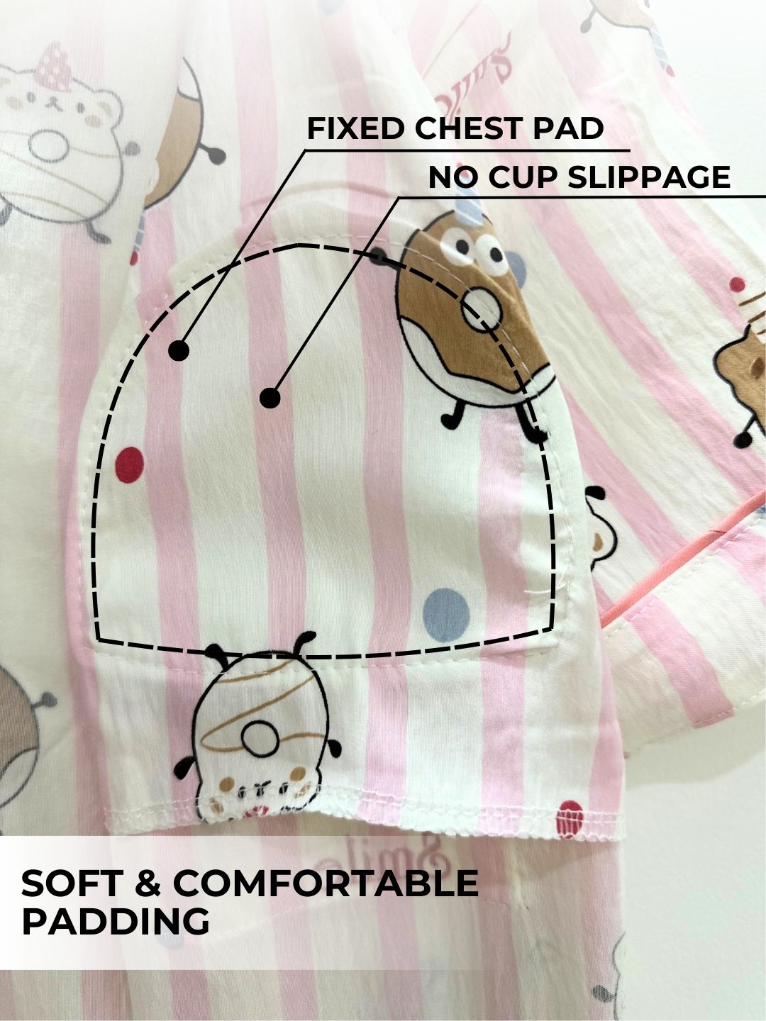 Snuggle Pops Padded Nightsuit Set (3PCS)