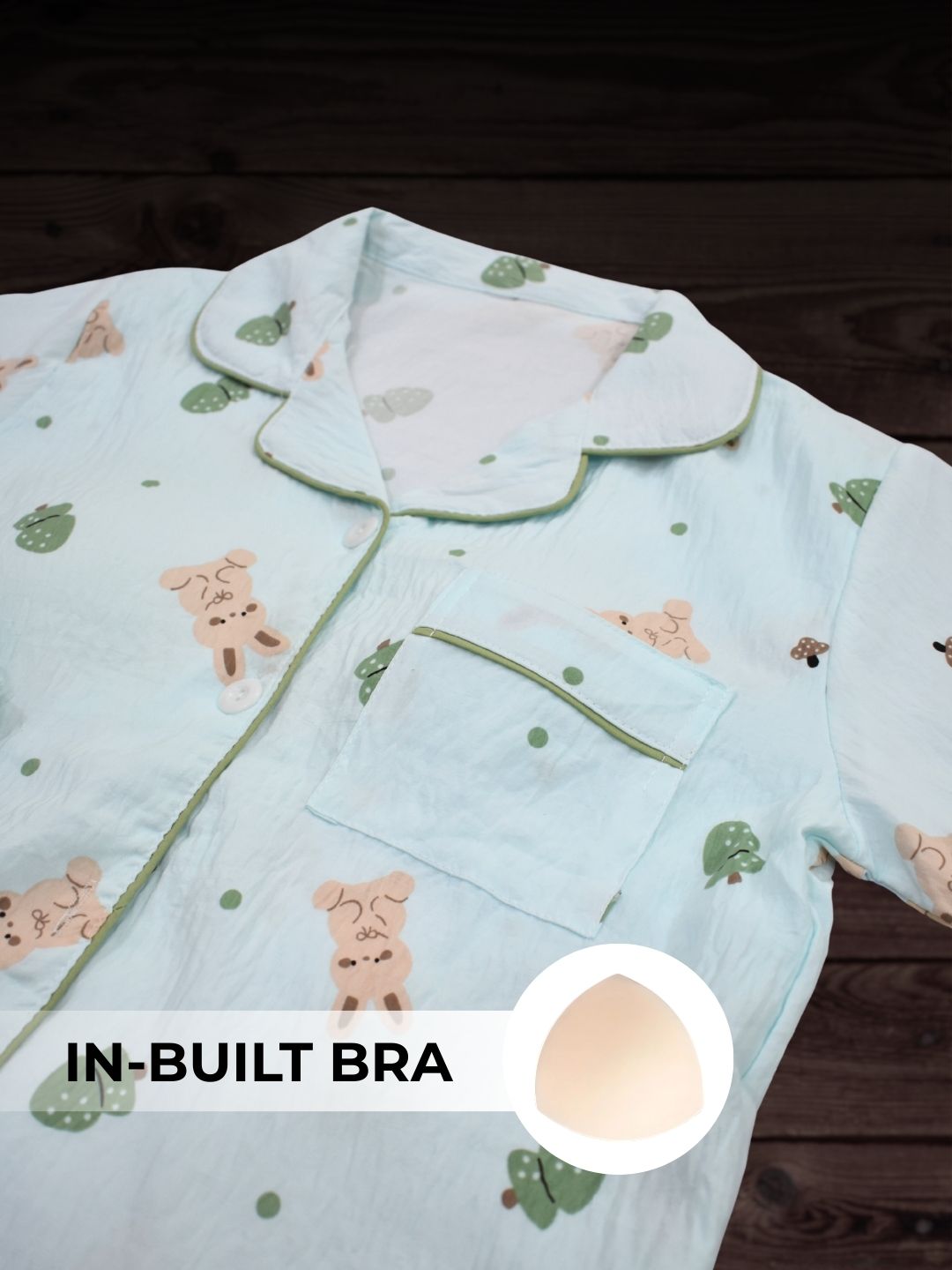 Bunny Padded Nightsuit Set (3PCS)