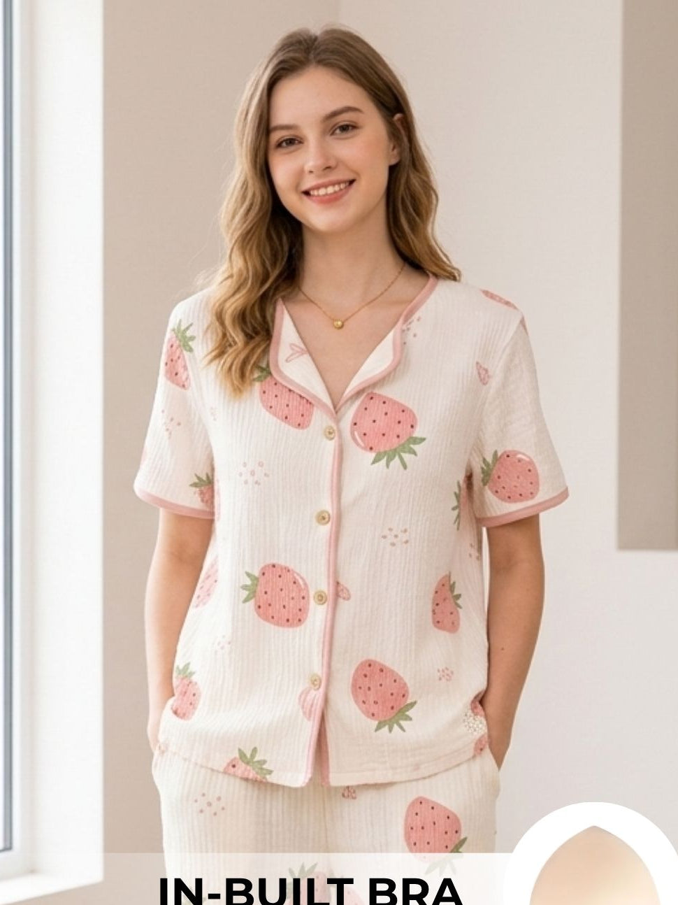 Sweet Berry Padded Nightsuit (3PCS)