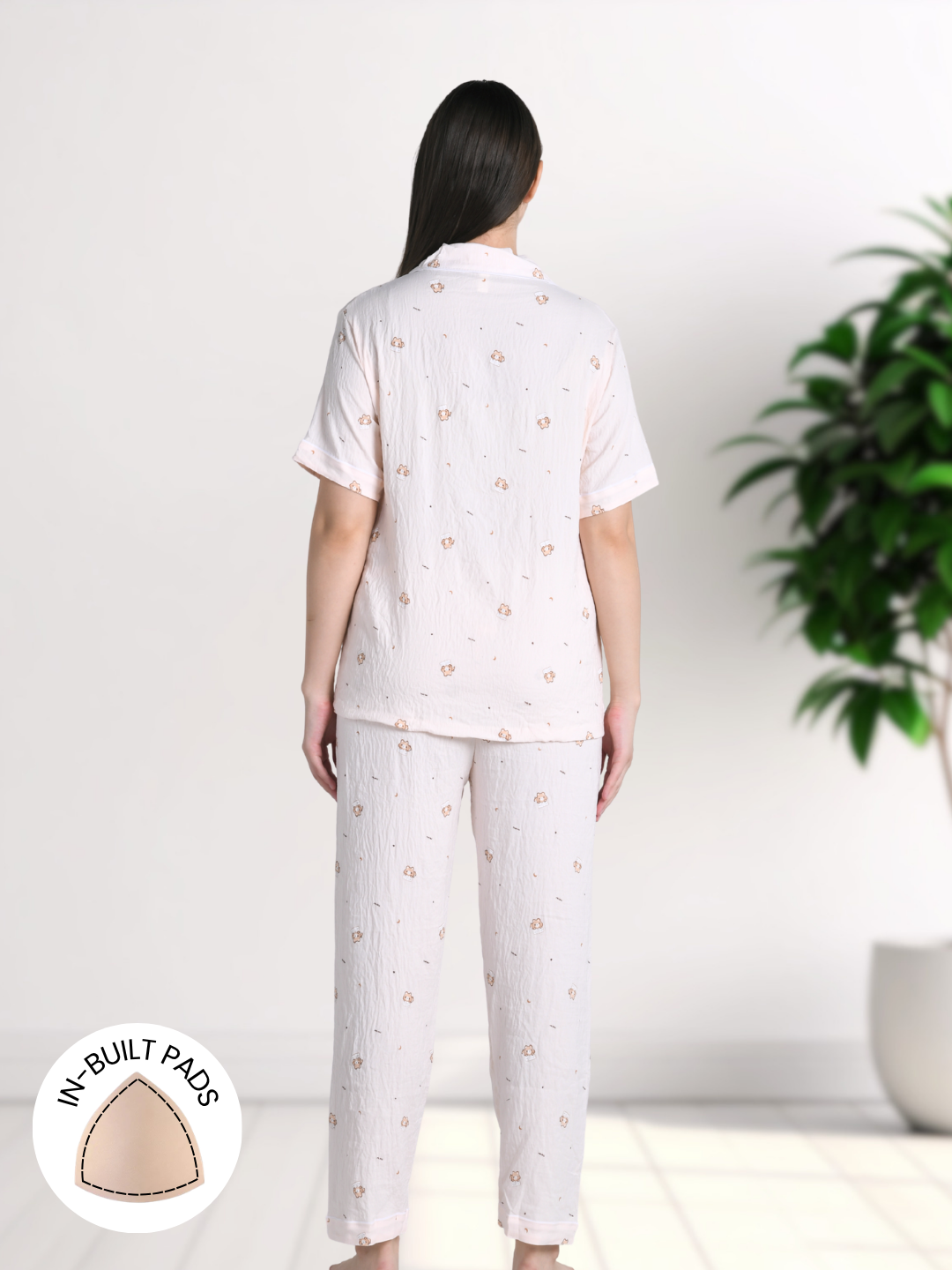 Happy Kitty Padded Nightsuit (3 Pc Set)