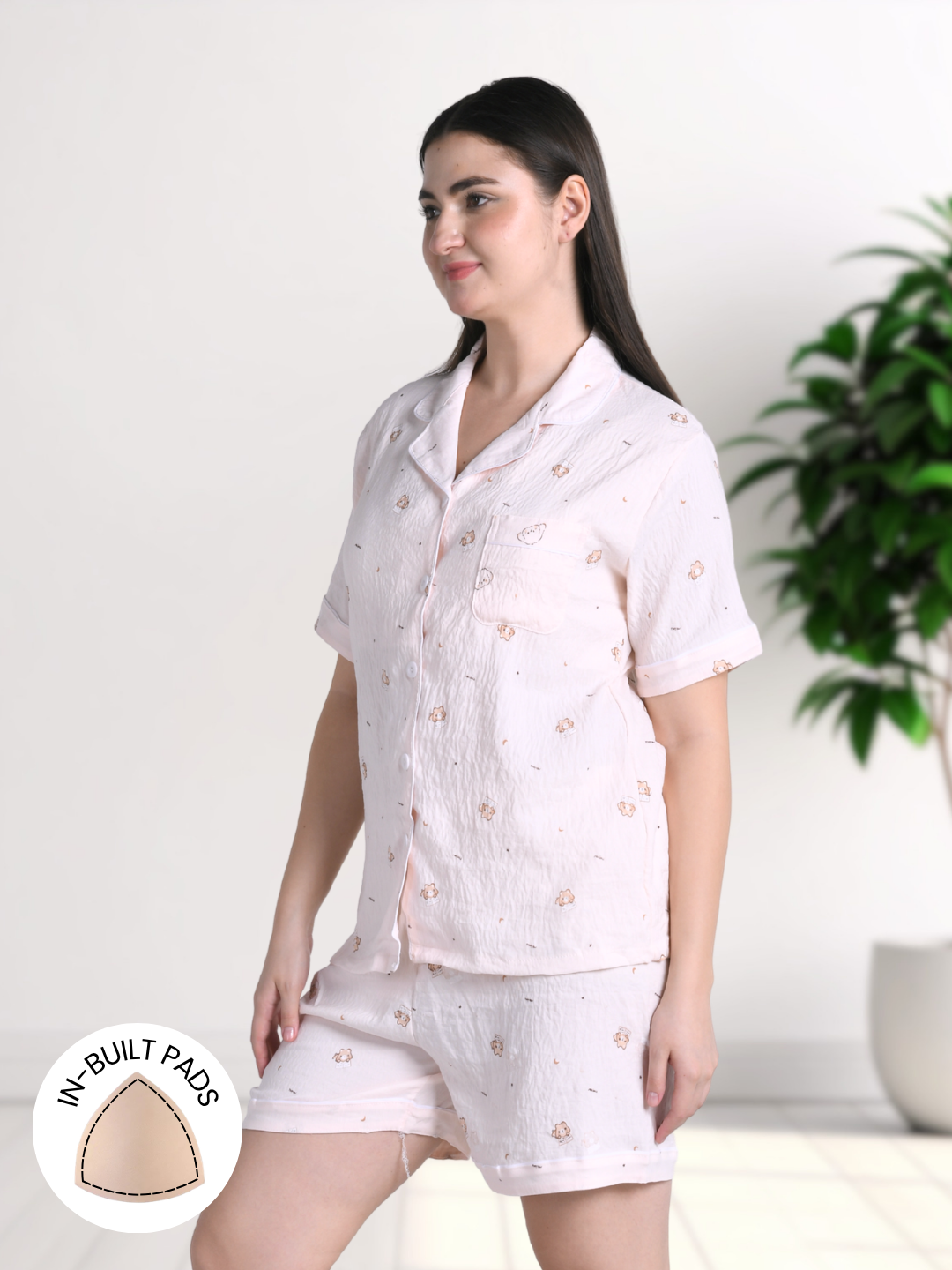 Happy Kitty Padded Nightsuit (3 Pc Set)