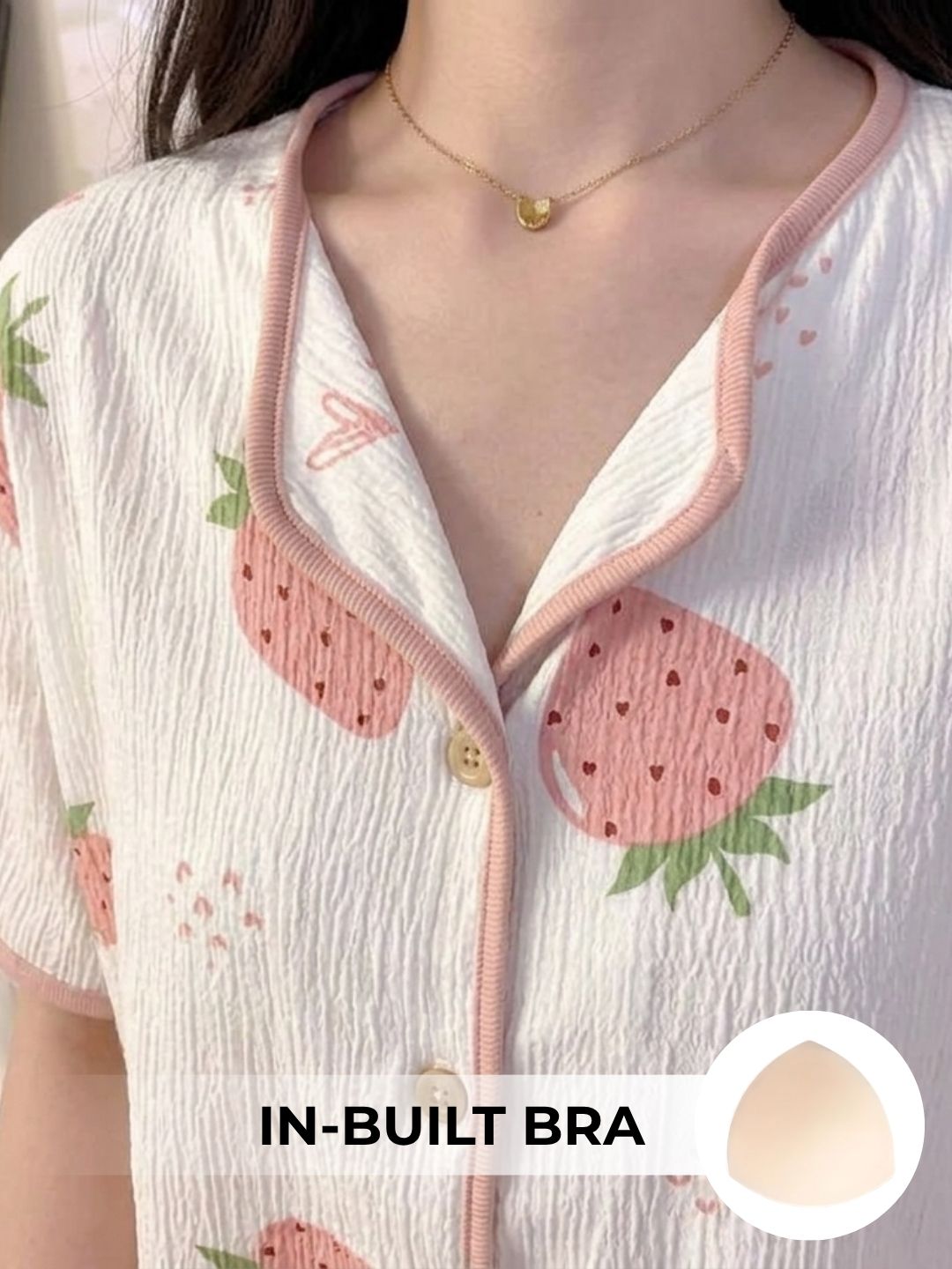 Sweet Berry Padded Nightsuit (3PCS)