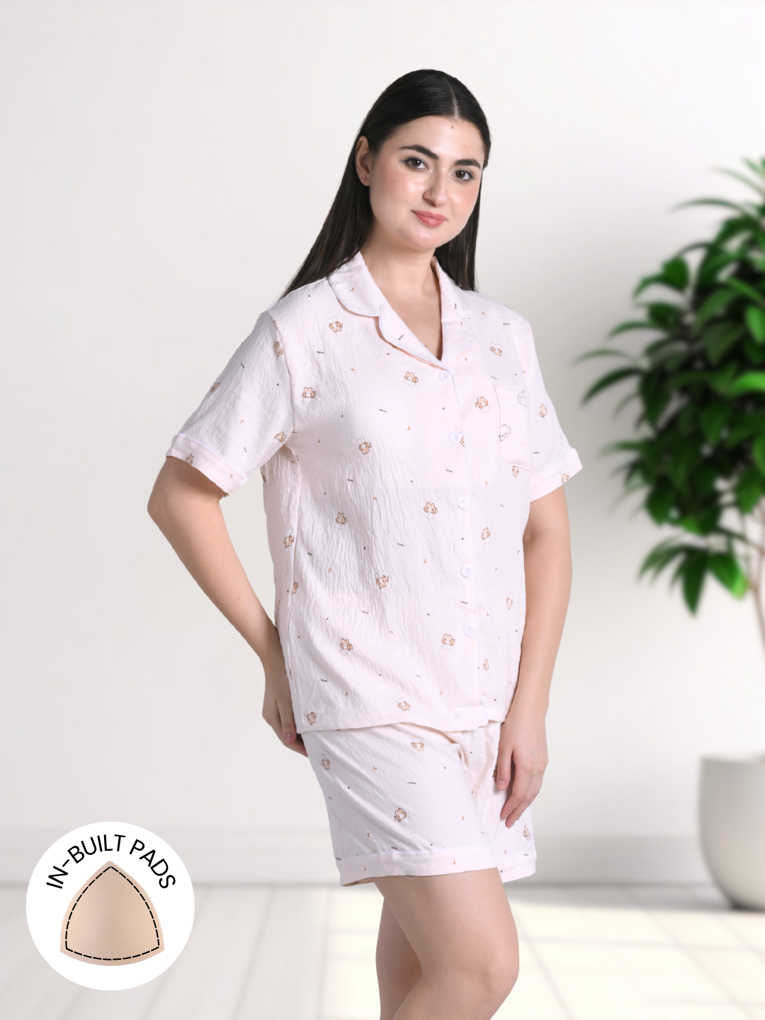 Happy Kitty Padded Nightsuit (3 Pc Set)