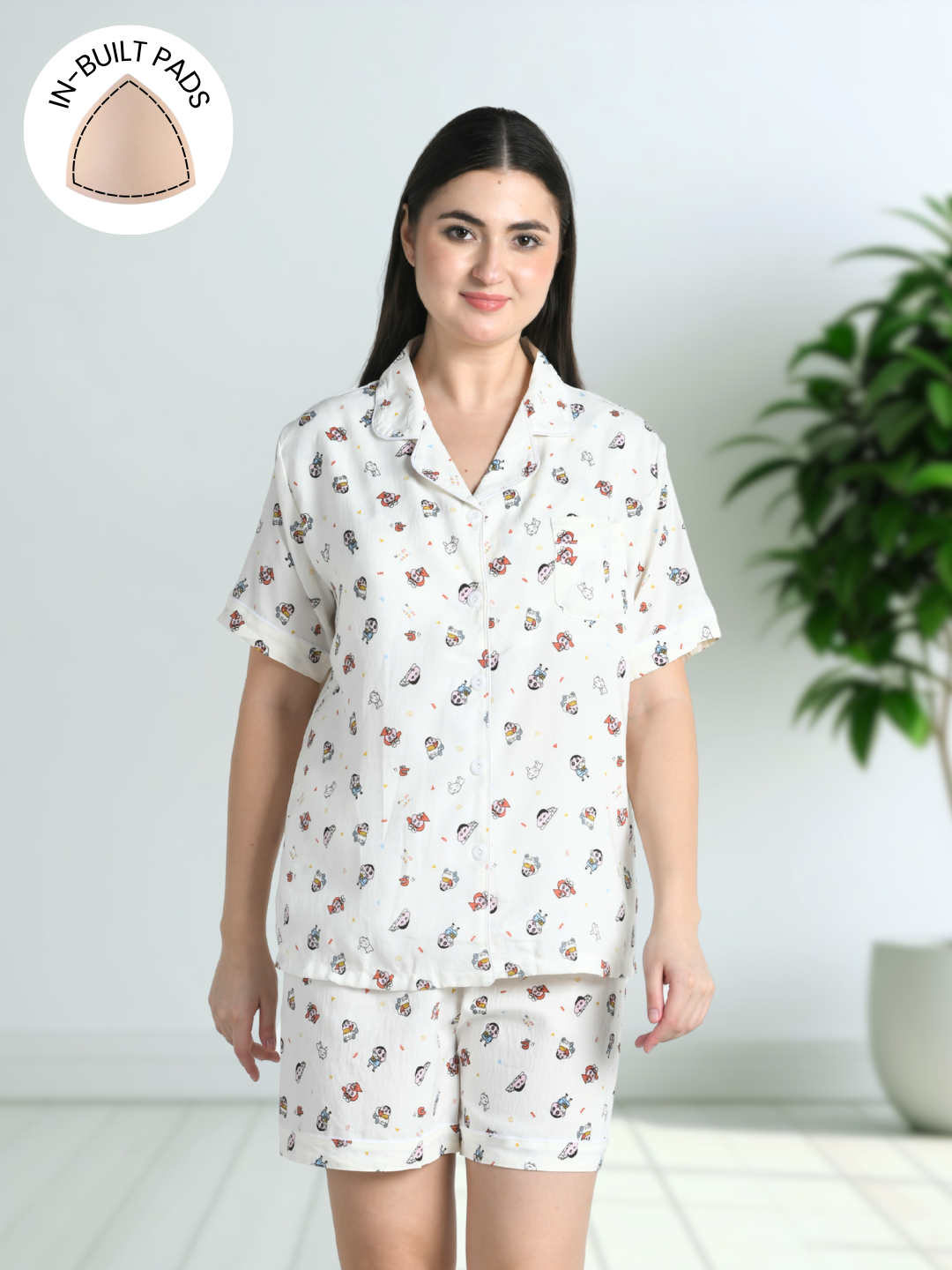 Shinchan Bedtime Padded Nightsuit (3 Pc Set)
