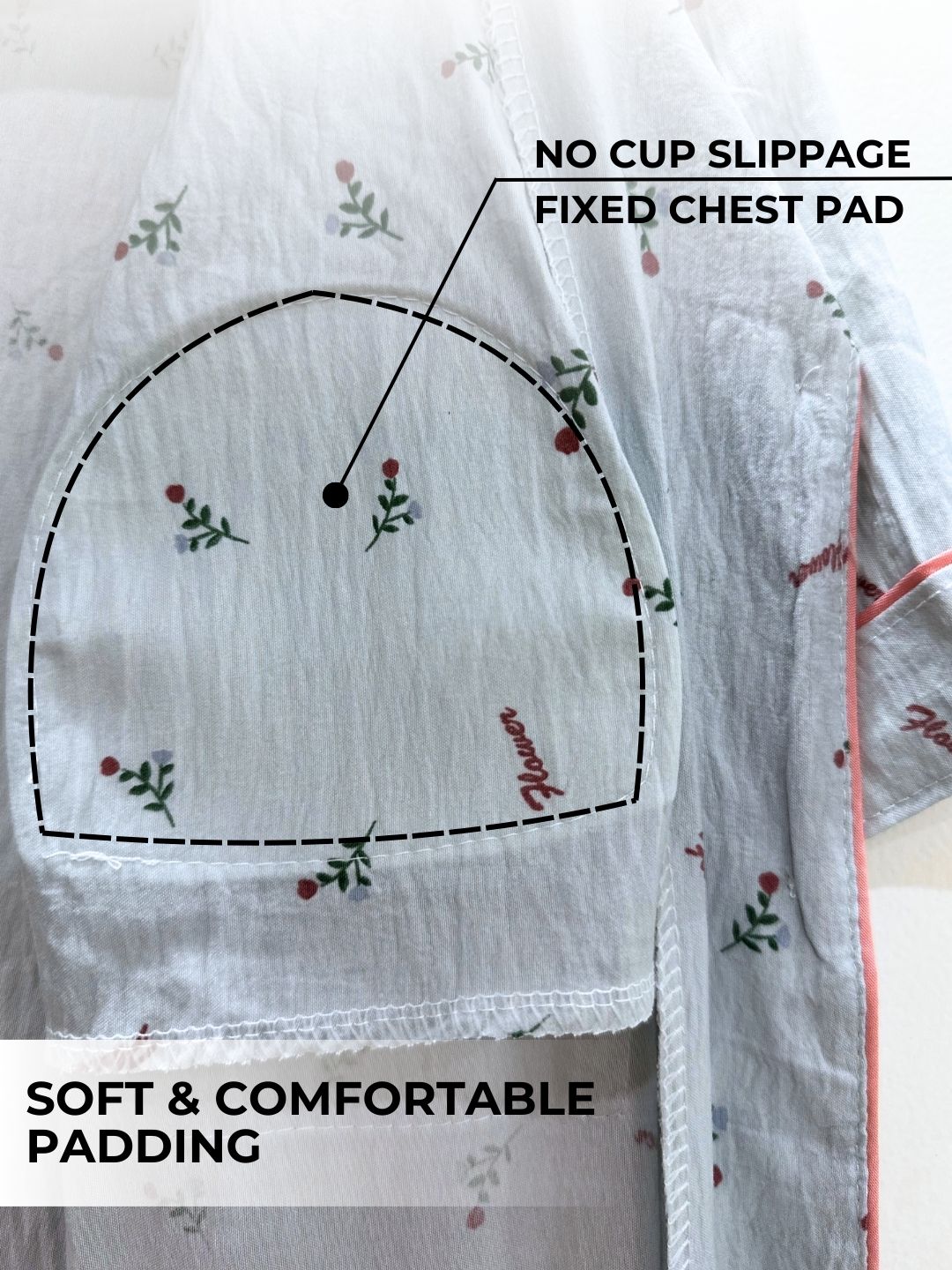 Botanic Padded Nightsuit Set (3PCS)