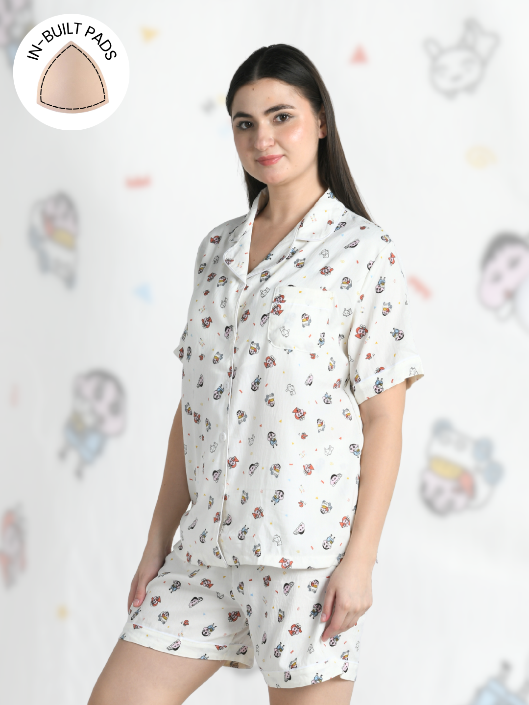 Shinchan Bedtime Padded Nightsuit (3 Pc Set)