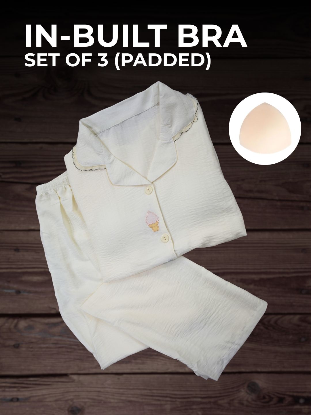 Frozen Hug Padded Nightsuit Set (3PCS)