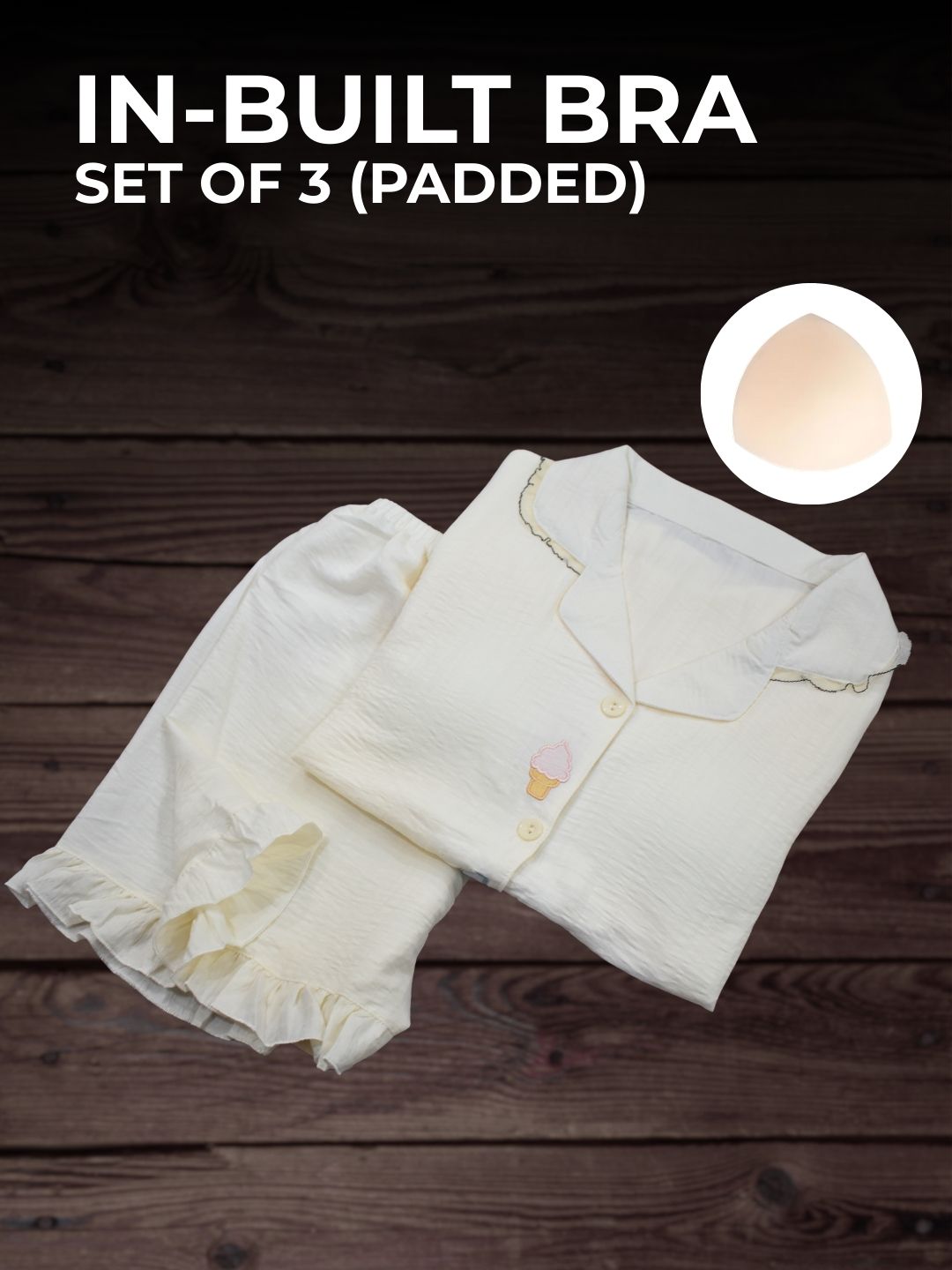 Frozen Hug Padded Nightsuit Set (3PCS)