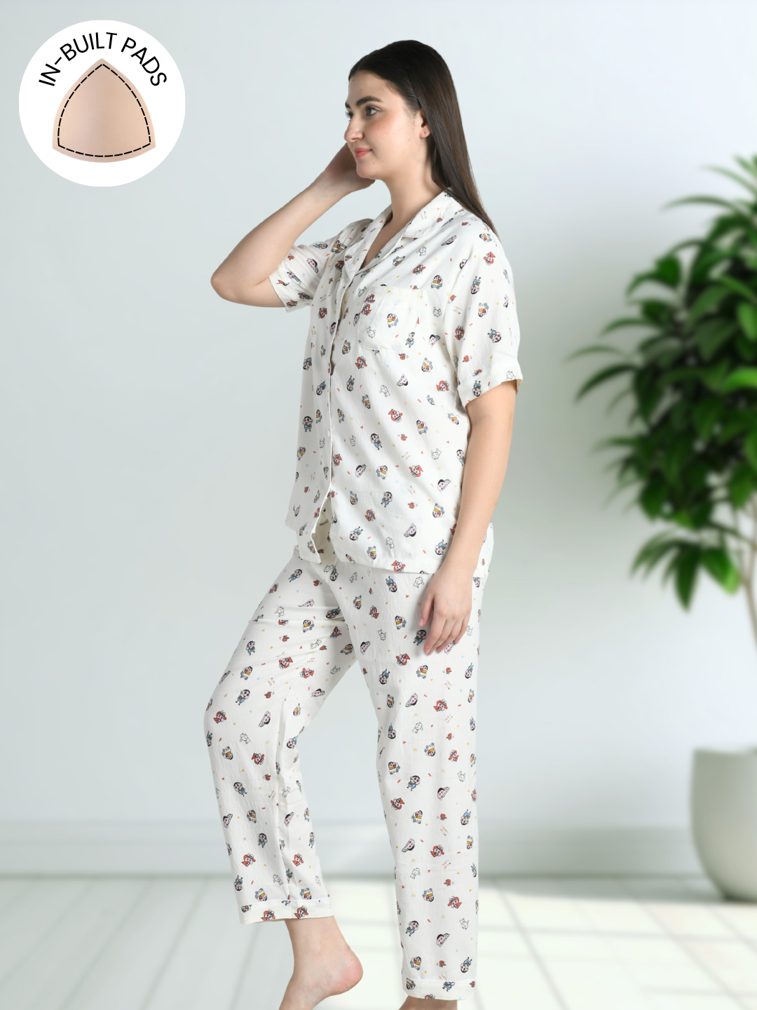 Shinchan Bedtime Padded Nightsuit (3 Pc Set)