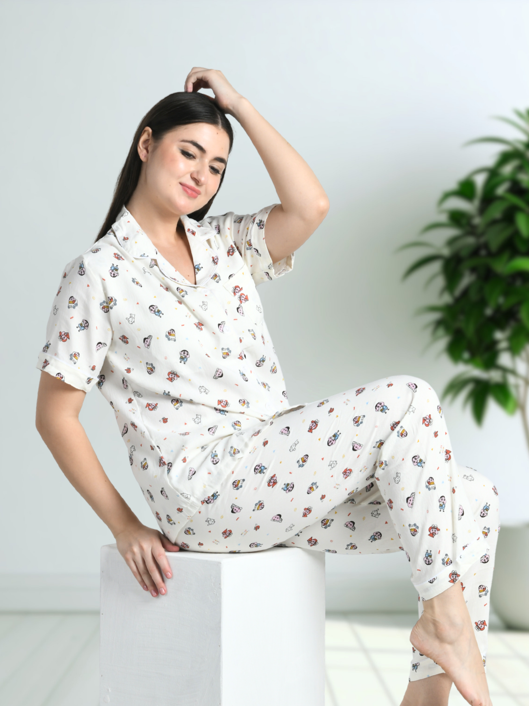 Shinchan Bedtime Padded Nightsuit (3 Pc Set)