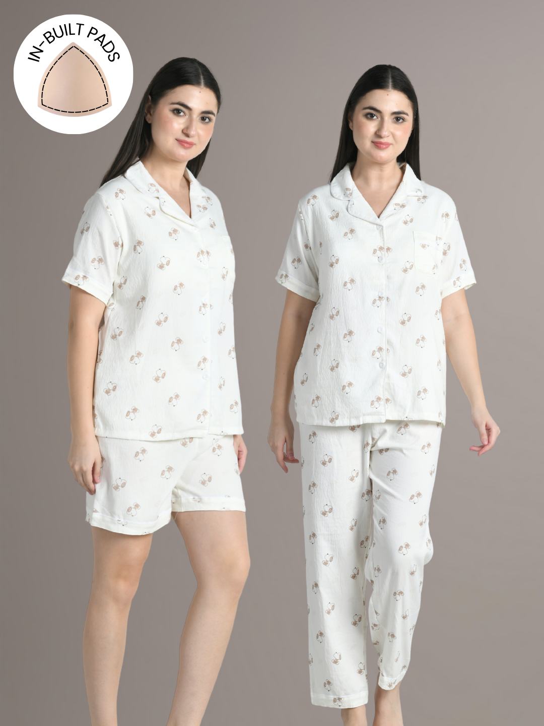 Snoopy Dreams Padded Nightsuit (3 Pc Set)